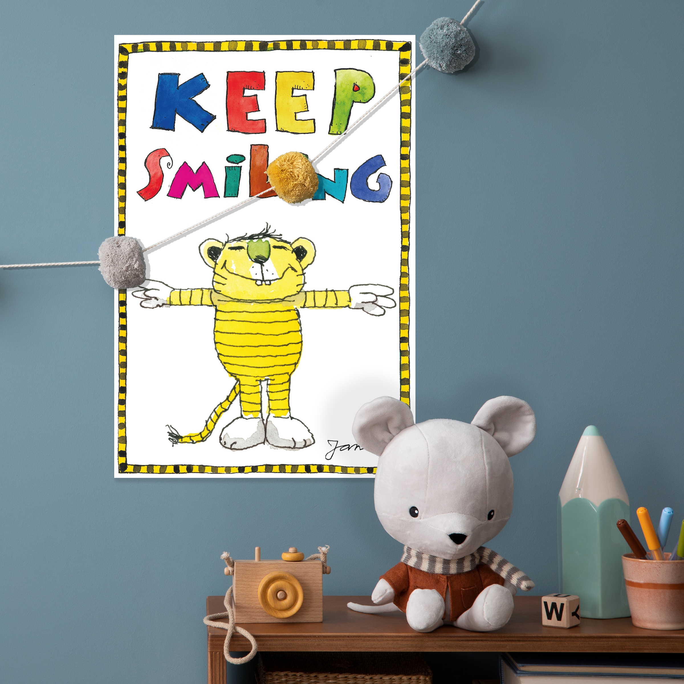 LuckyLinde Wanddekoobjekt "Der kleine Tiger - Keep Smiling", (1 St.), Exklu günstig online kaufen