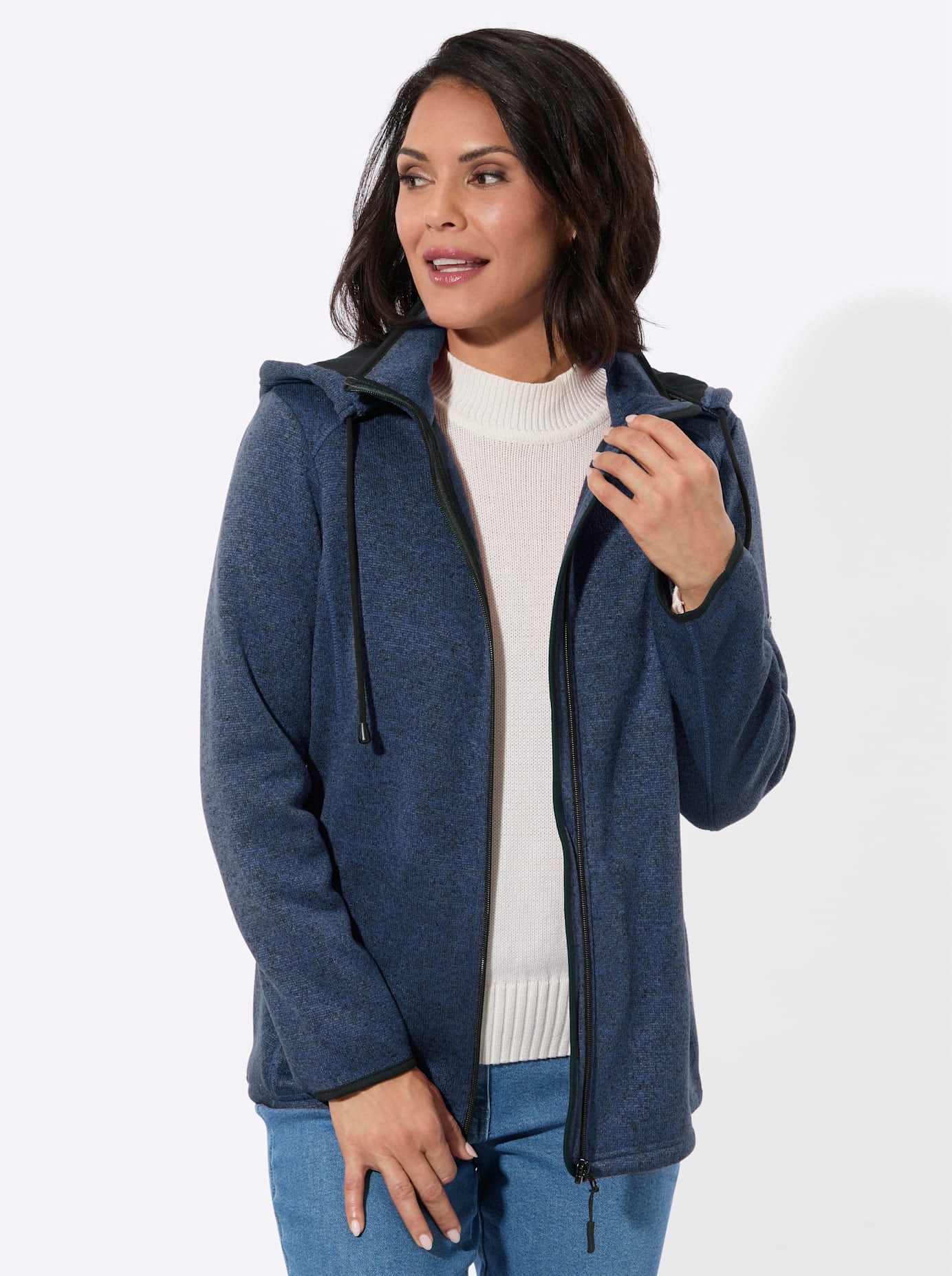 Casual Looks Fleecejacke mit Kapuze