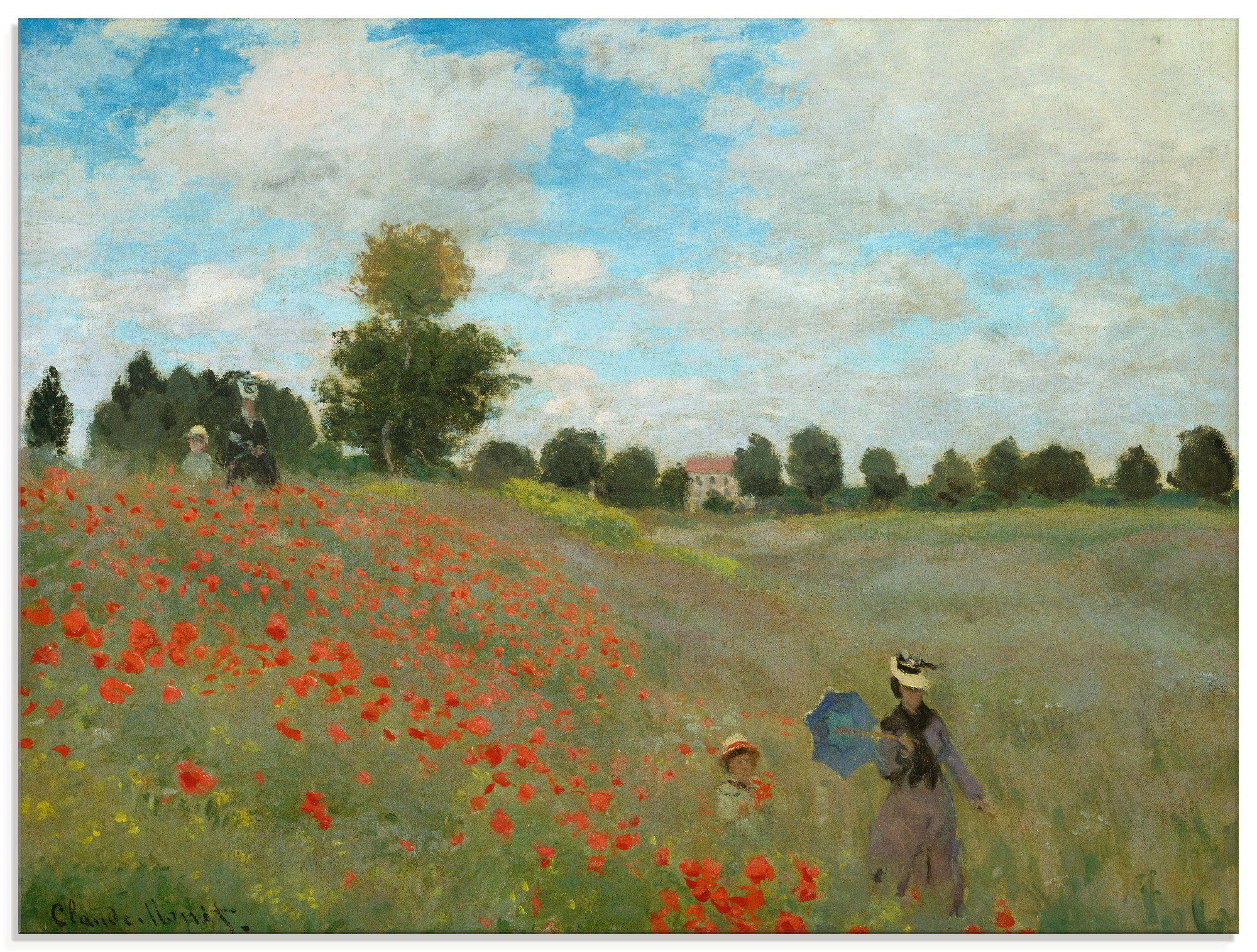 Artland Glasbild "Mohnfeld bei Argenteuil. 1873" Blumen 1 Stk. tlg. in verschiedenen Größen