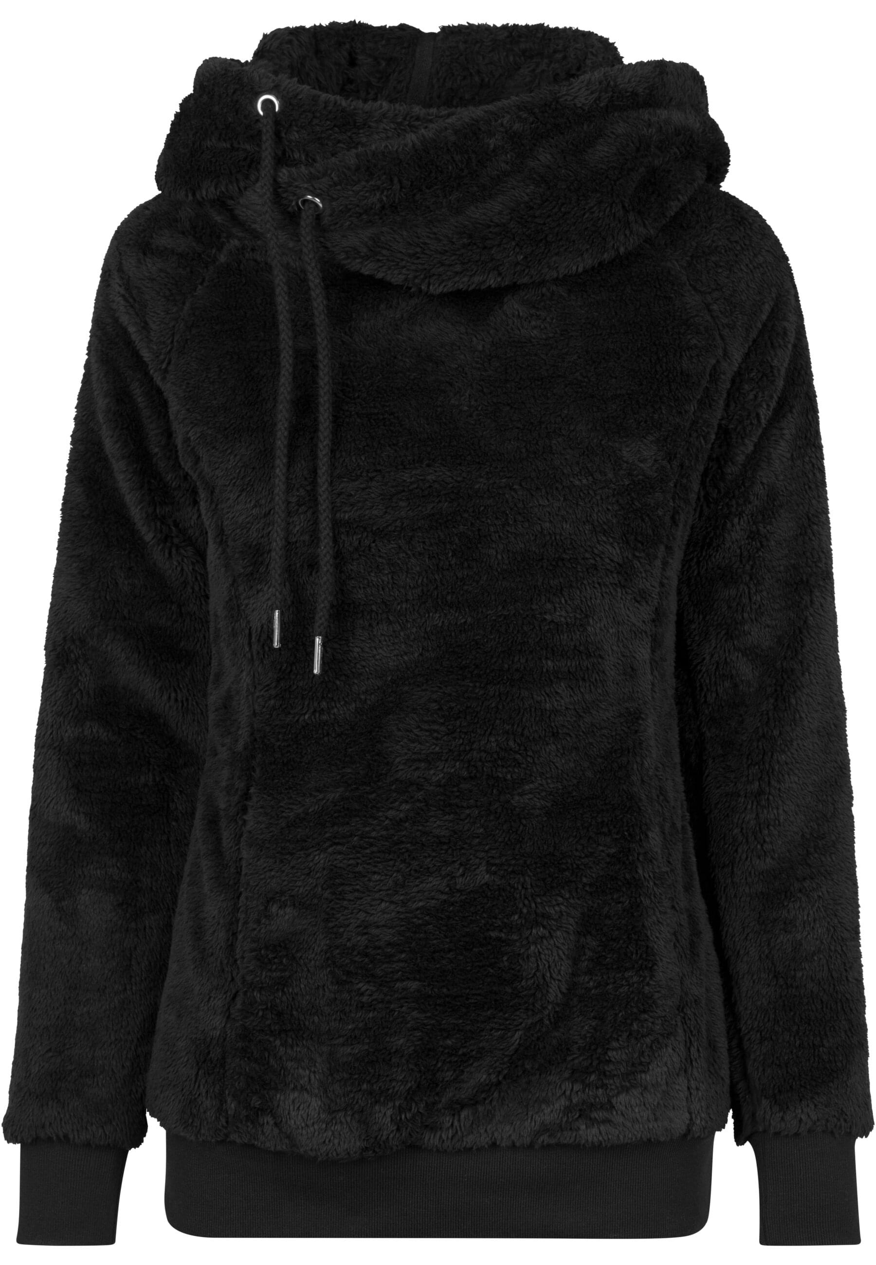 URBAN CLASSICS Rundhalspullover "Urban Classics Damen Ladies Long Teddy Hoody"