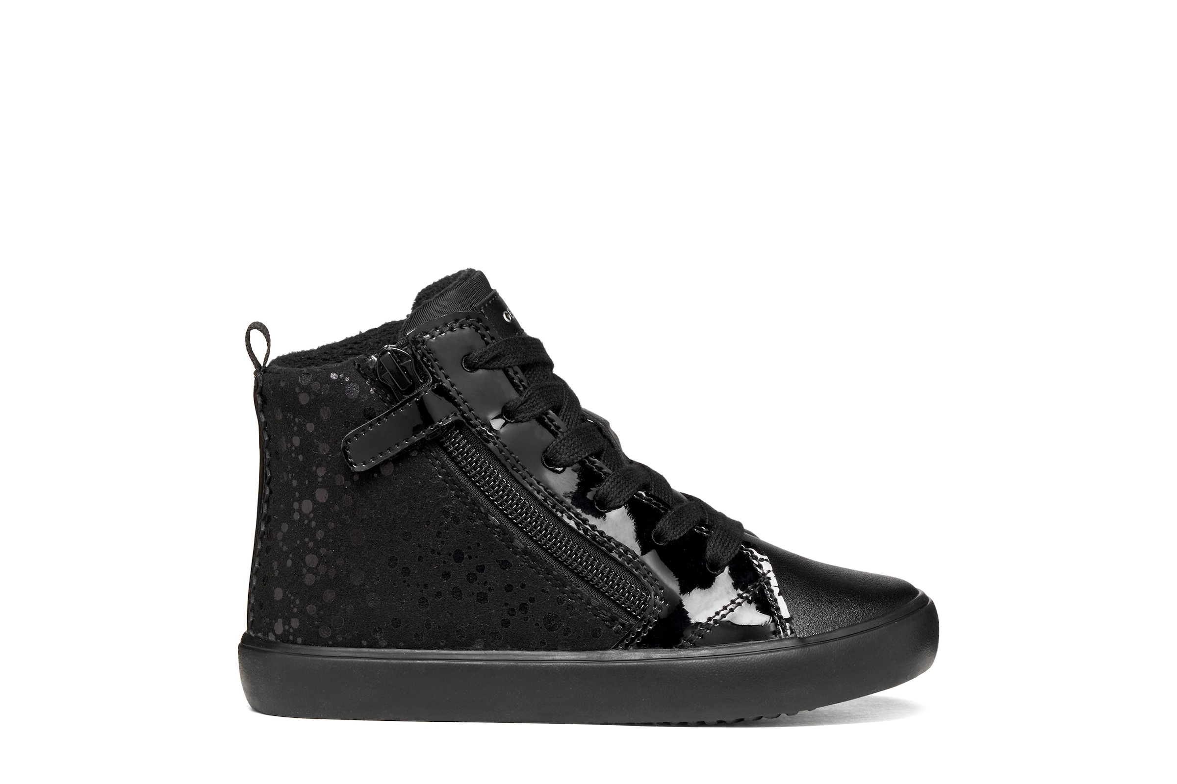 Geox Sneaker »J GISLI GIRL«  Schnürboots in Metallicoptik, Warmfutter, Größenschablone zum Download