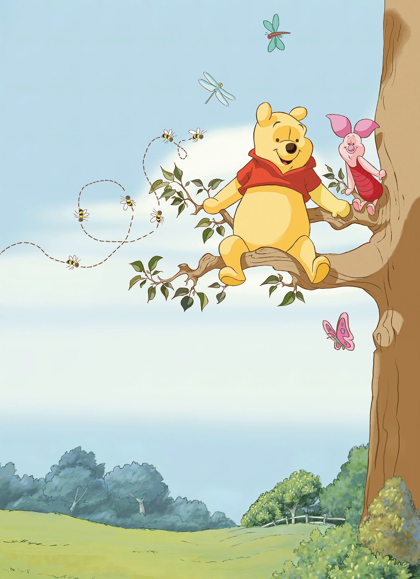 Komar Fototapete »Fototapete«, bedruckt, Fototapete - Winnie Pooh Tree - Größe 184 x 254 cm