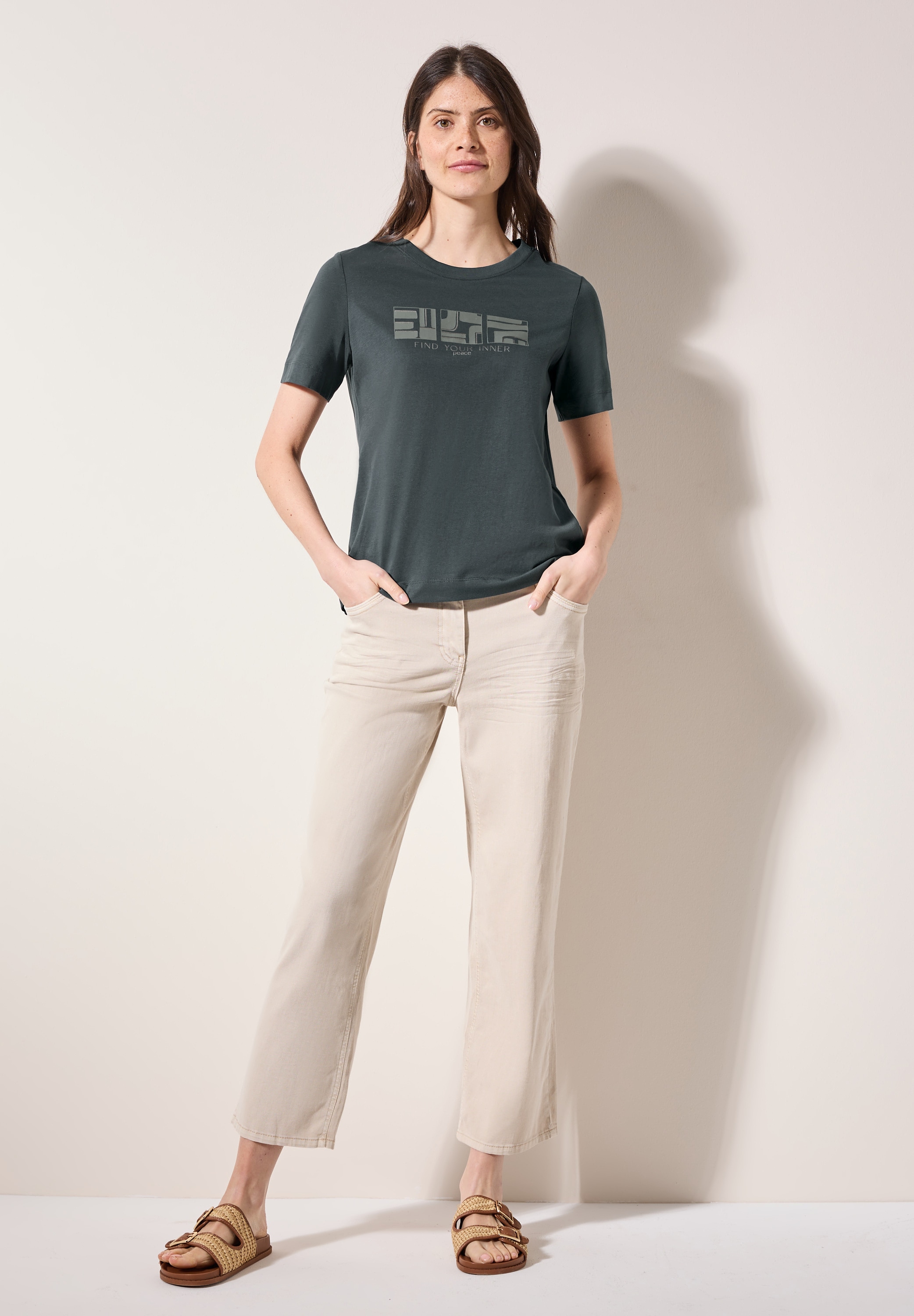 Cecil T-Shirt, aus reiner Baumwolle