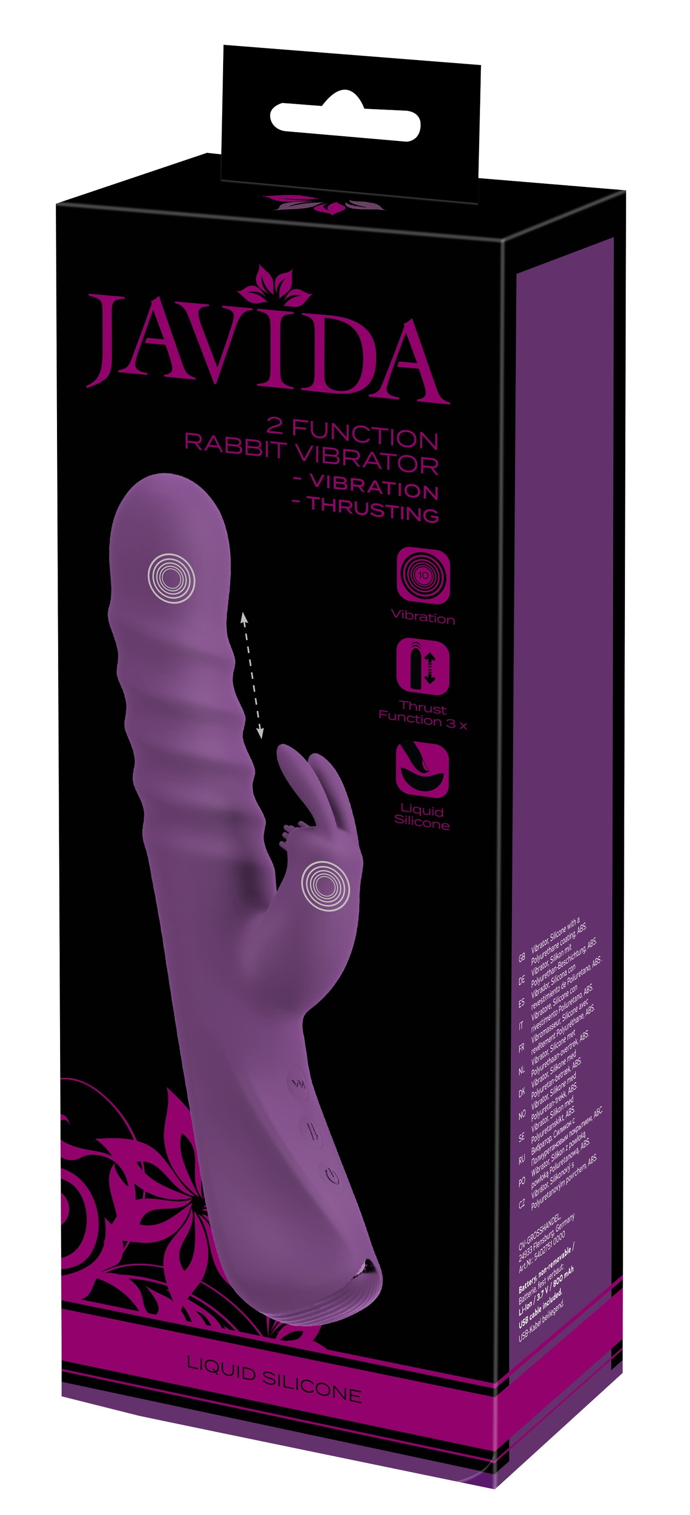 Javida Vibrator »Rabbitvibrator 2 Function Rabbit Vibrator«