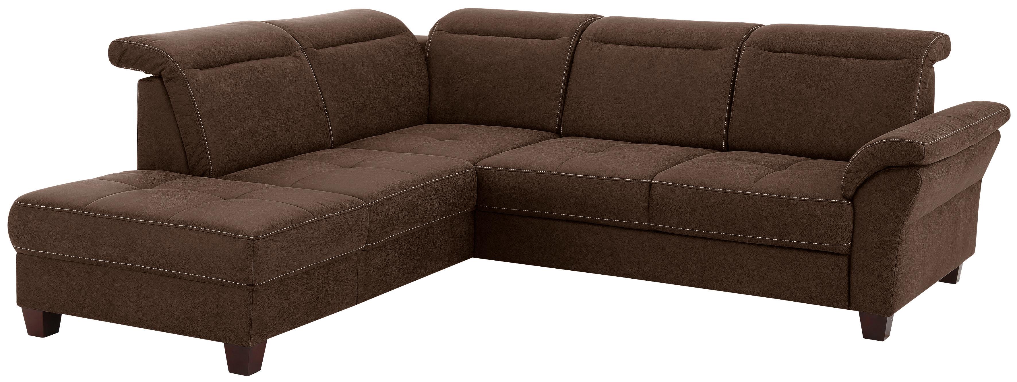 OTTO home Ecksofa "Solvei L-Form" wahlweise auch mit Kopfteilverstellung und Schlaffunktion, Federkern