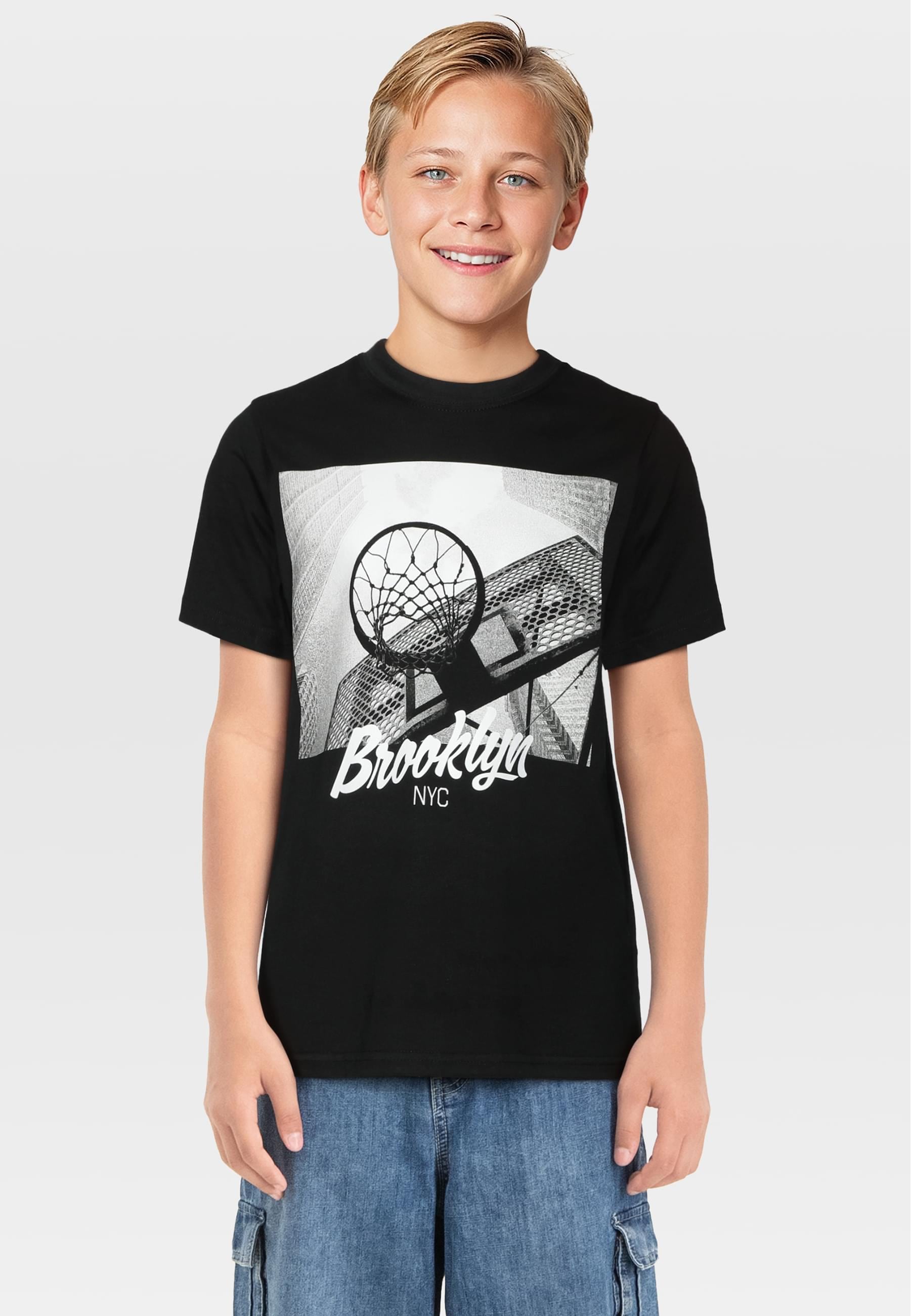 URBAN CLASSICS T-Shirt »Urban Classics T-Shirt 2 Pack - kurzarm - New York & Brookly«, (1 tlg.)