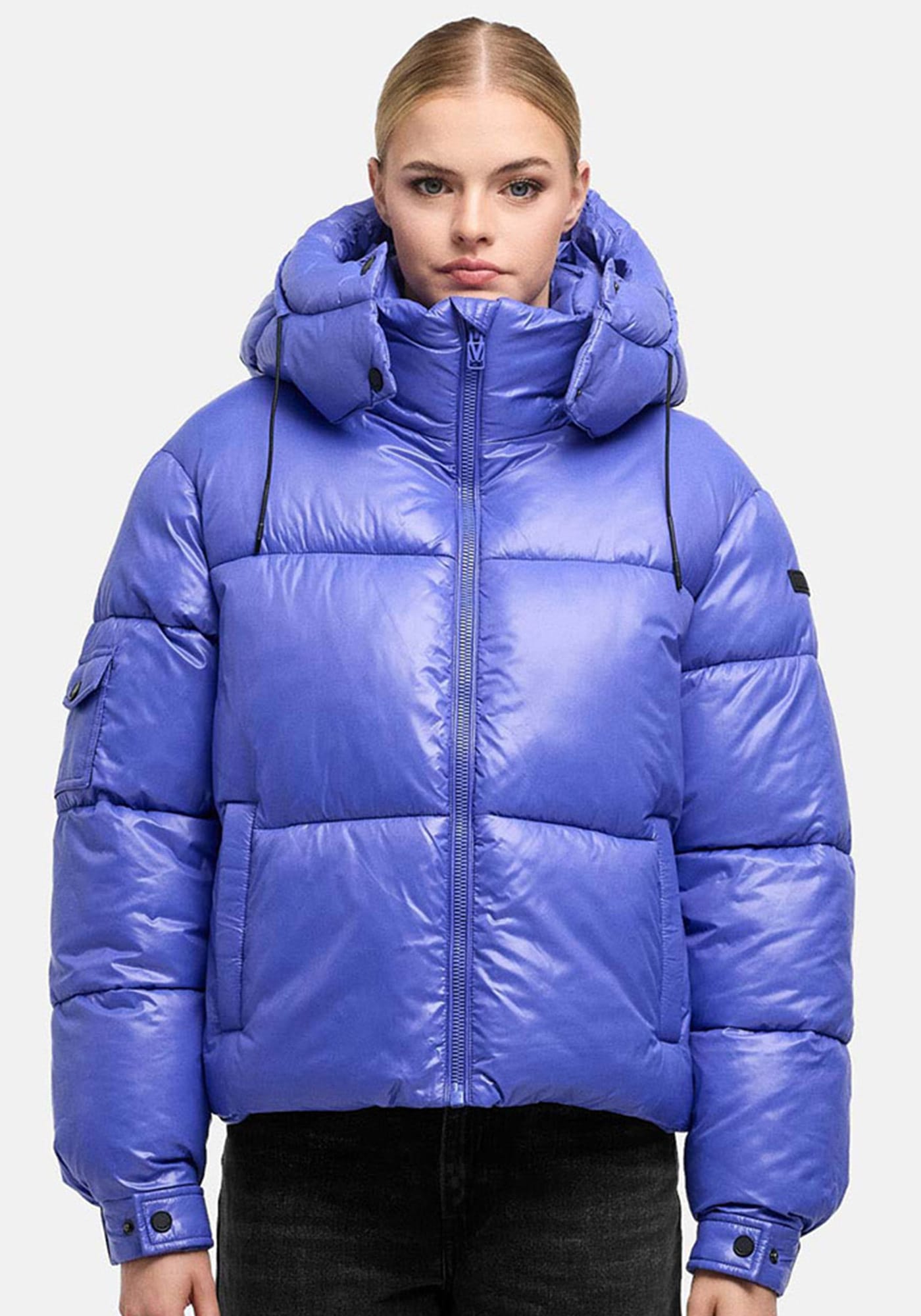 Marikoo "Glimini" mit Kapuze Winterjacke mit Kapuze, modische Steppung, warm gefüttert