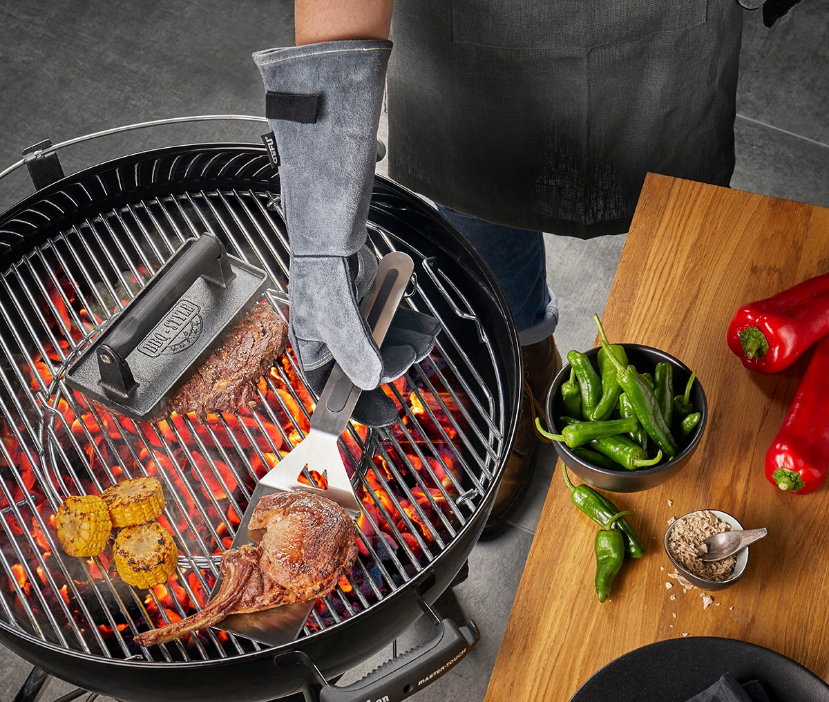 GEFU Grillhandschuhe "BBQ" atmungsaktiv & komfortabel, Veloursleder günstig online kaufen