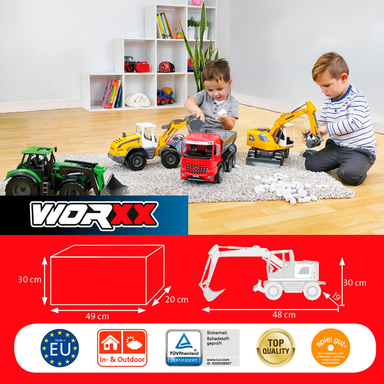 Lena® Spielzeug-Bagger »Worxx, Liebherr Compact A918 Litronic« Made in Europe