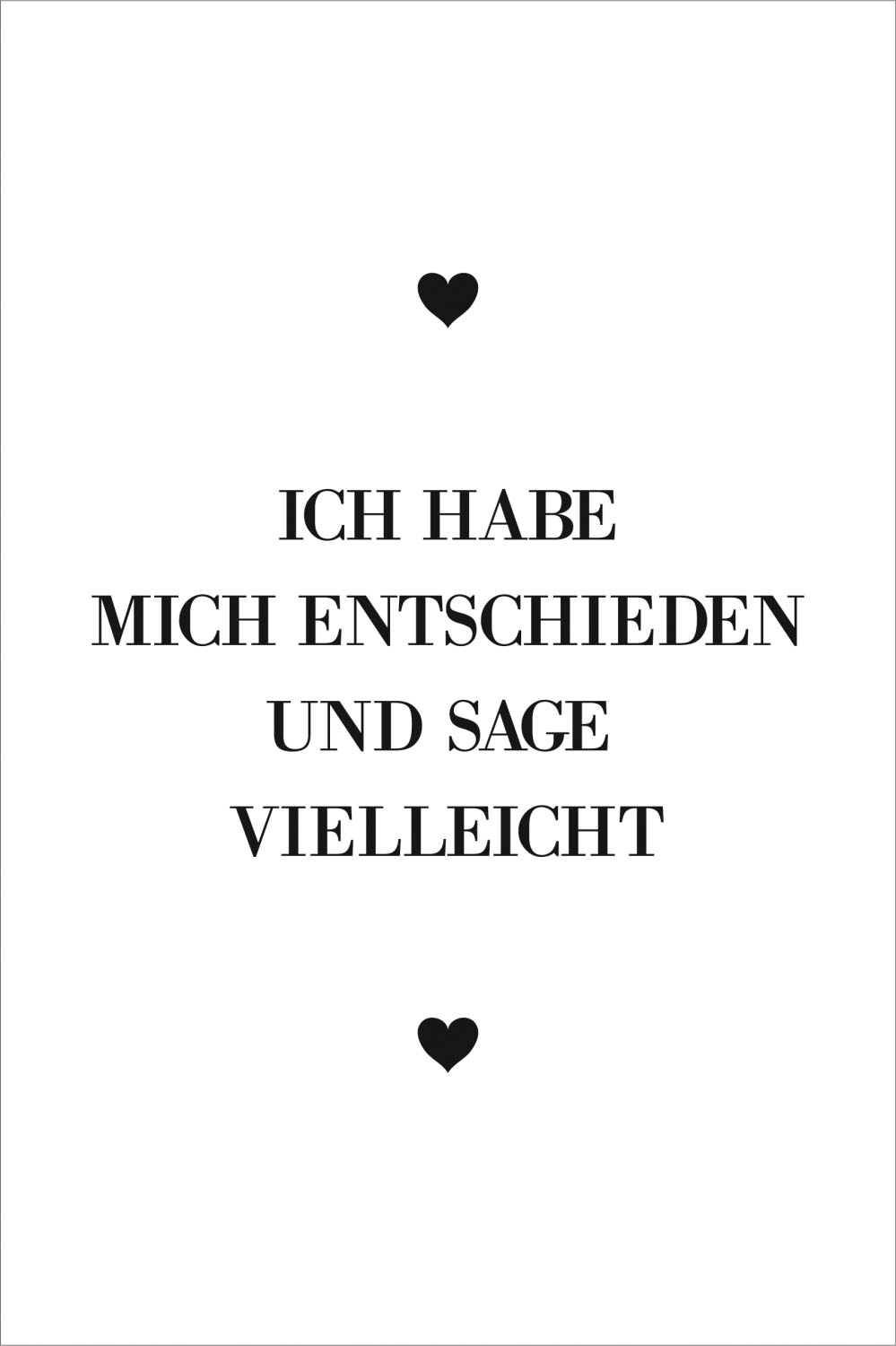 queence Acrylglasbild "Spruch", Herz-Herzbilder-Schwarz-Weiß-Herzen-Sprüche günstig online kaufen