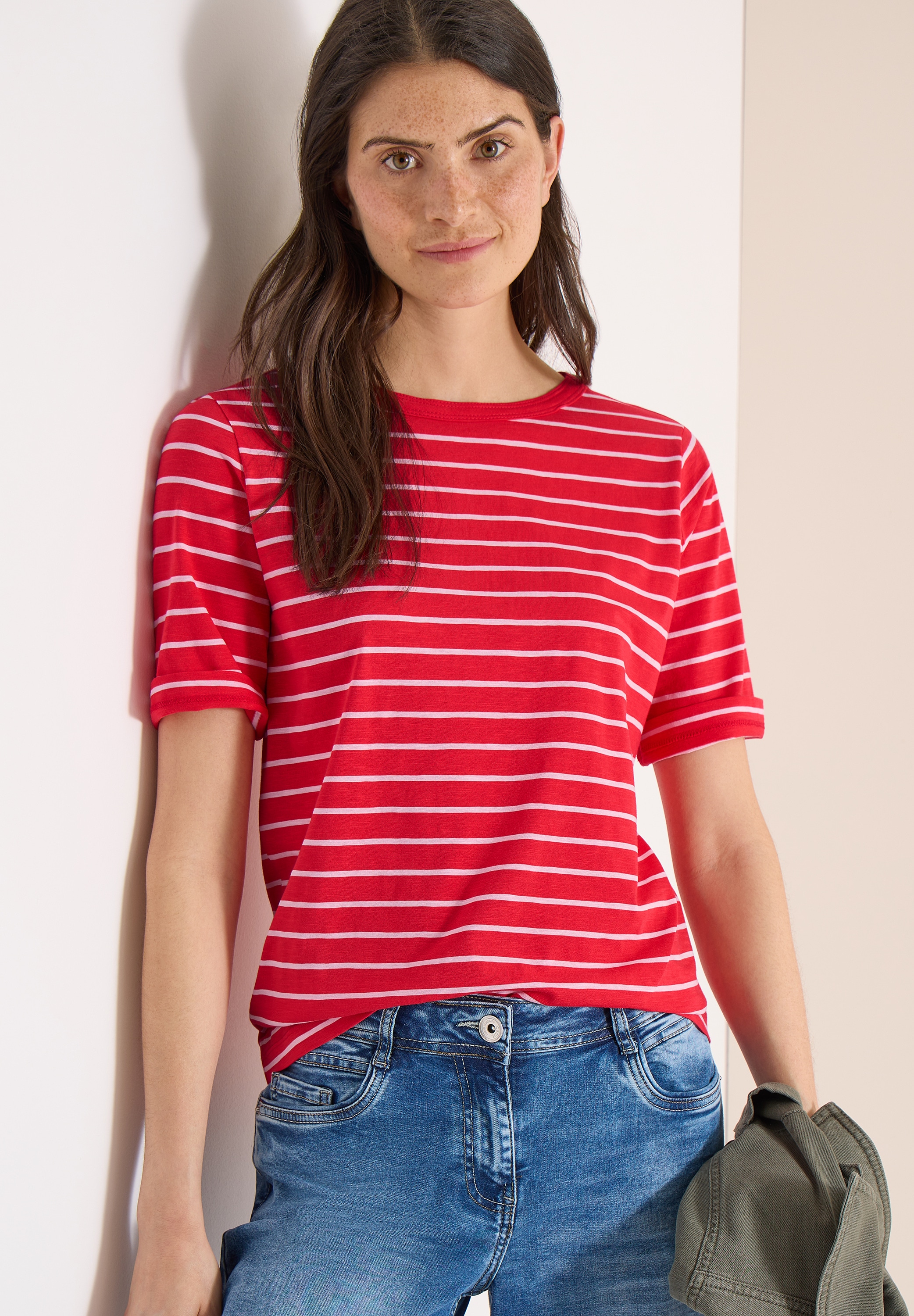 Cecil T-Shirt aus reiner Baumwolle günstig online kaufen