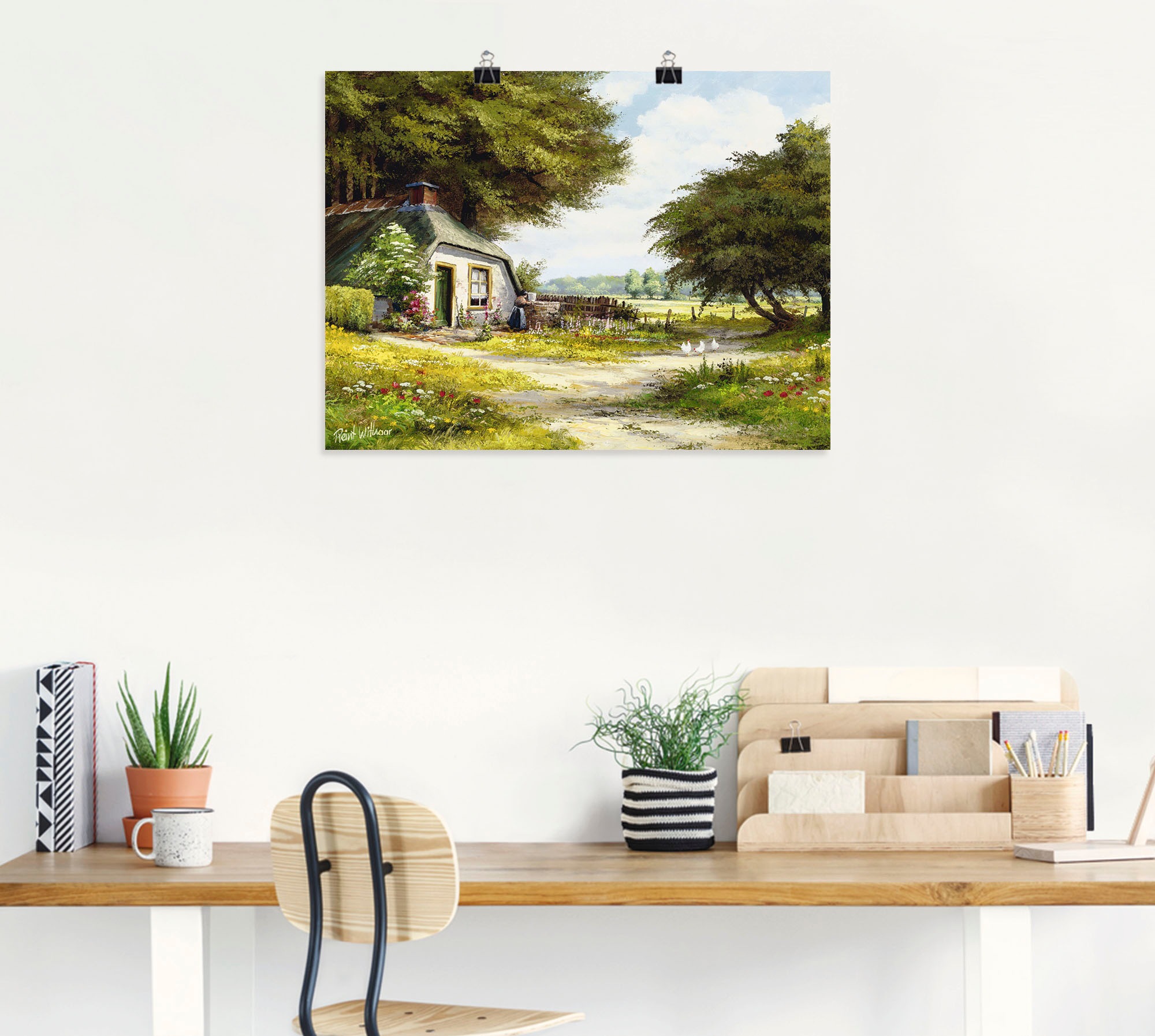 Artland Wandbild »Bauernhaus«, Garten, (1 St.), als Leinwandbild, Poster in verschied. Größen