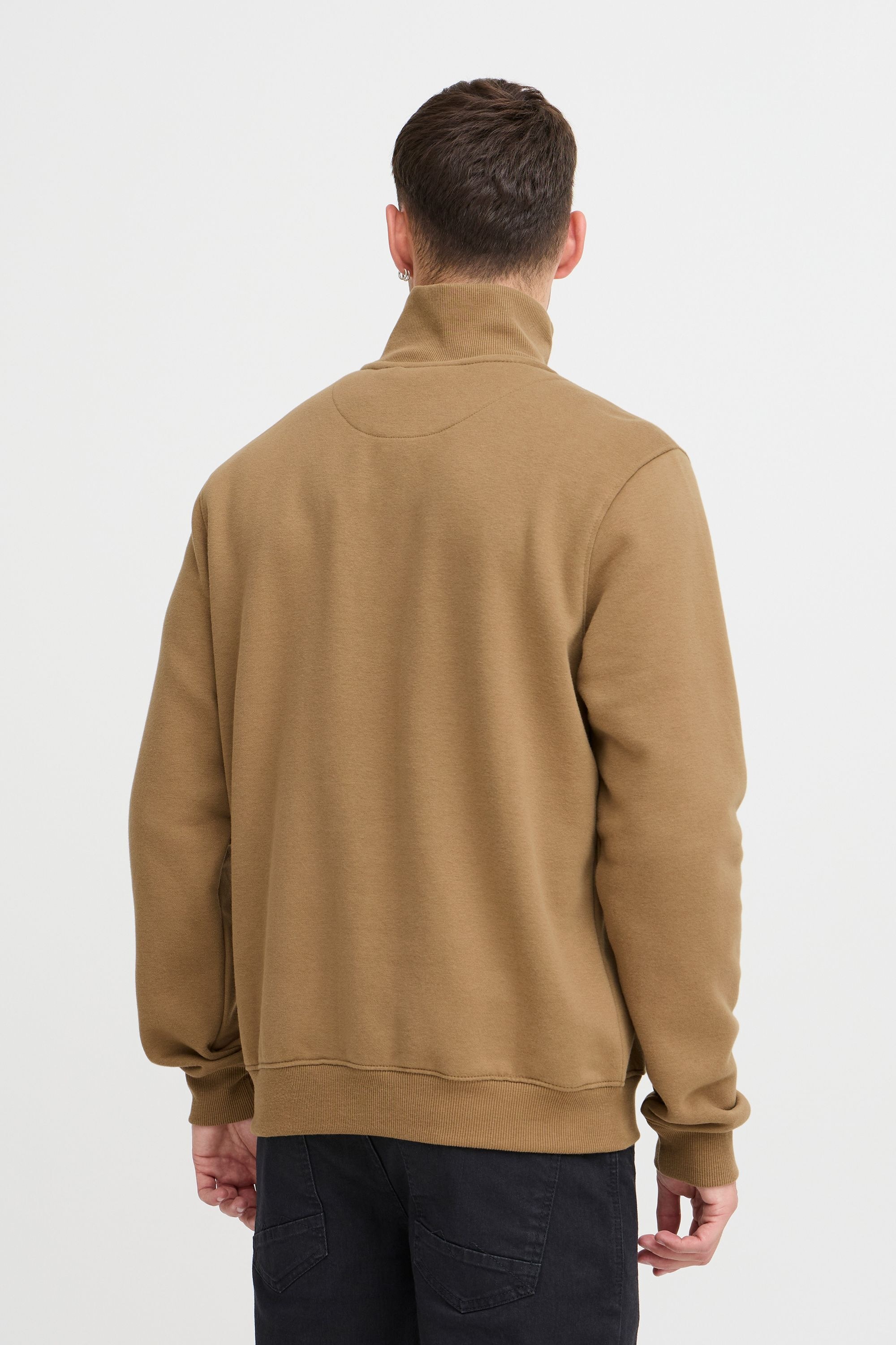 Troyer BLEND "BHSweatshirt", Herren, Gr. XXL, otter, Sweatware, 50% Baumwolle, 50% Polyester, unifarben, regular fit, ohne Ausschnitt, weit, Pullover Troyer, Klassischer Sweat-Troyer 6