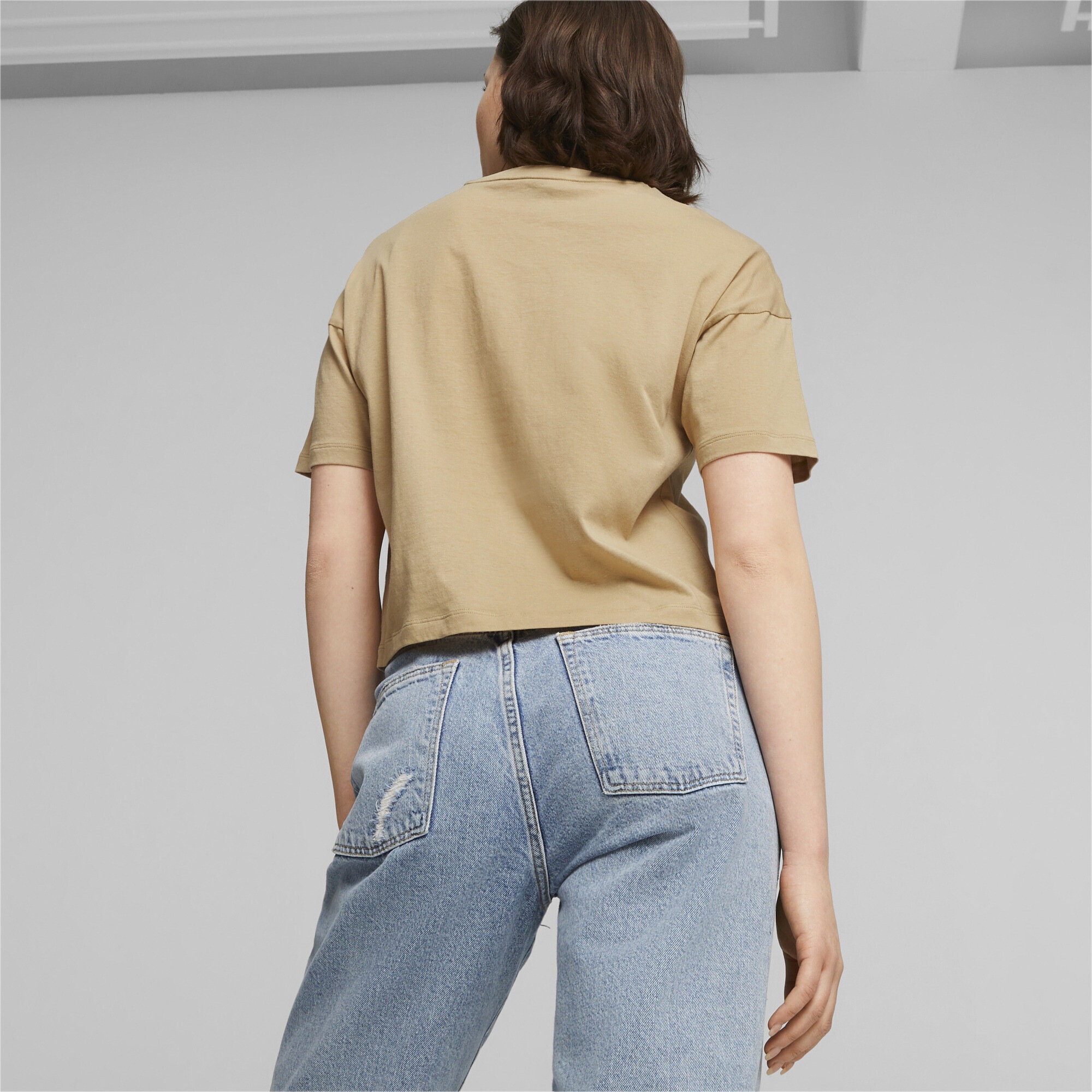 PUMA Crop-Top »Essentials Logo Cropped T-Shirt Damen«