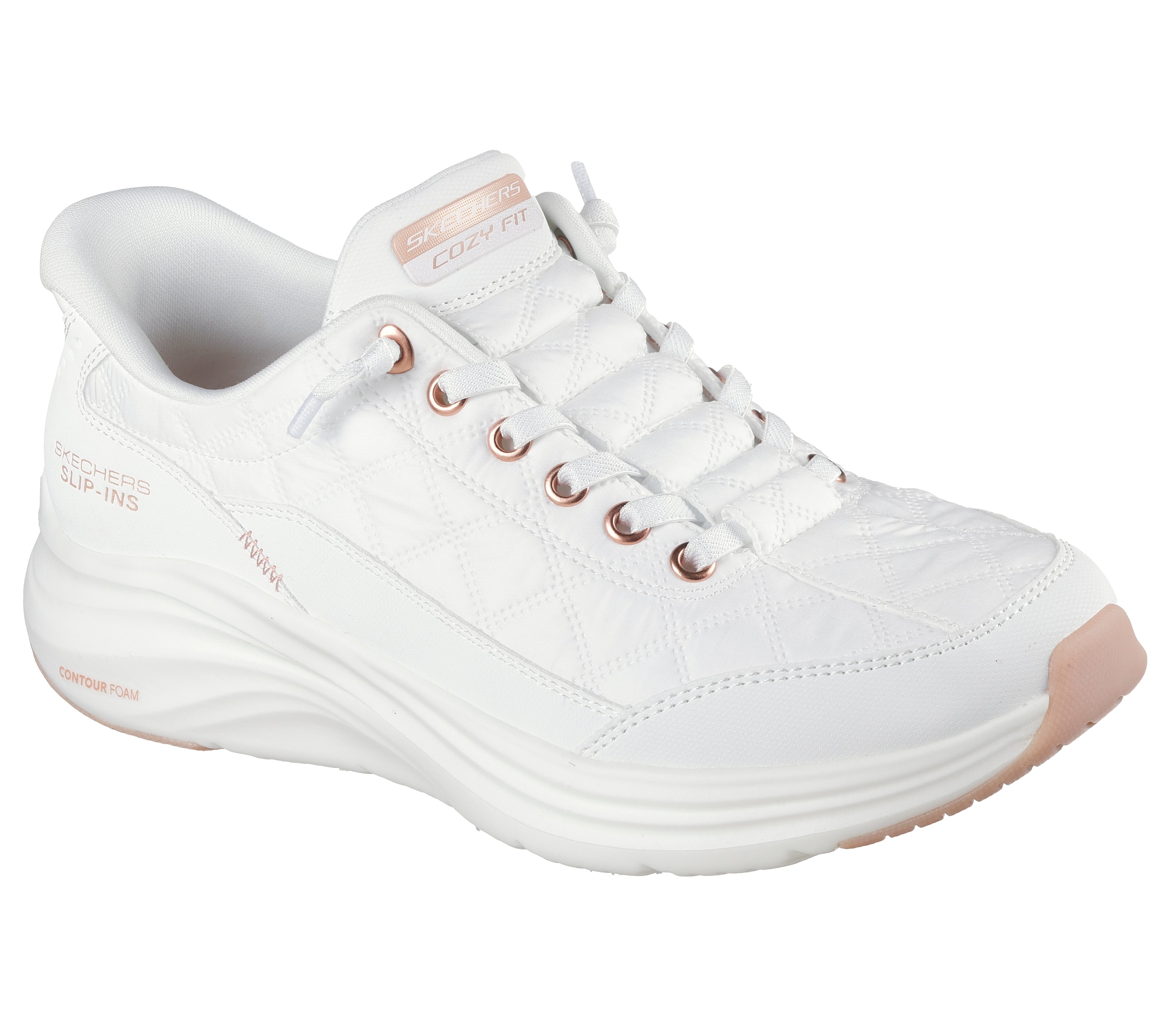 Skechers "CONTOUR FOAM-GOLDEN HOUR" Slipper, Freizeitschuh, Schlupfschuh mit Slip-Ins Funktion