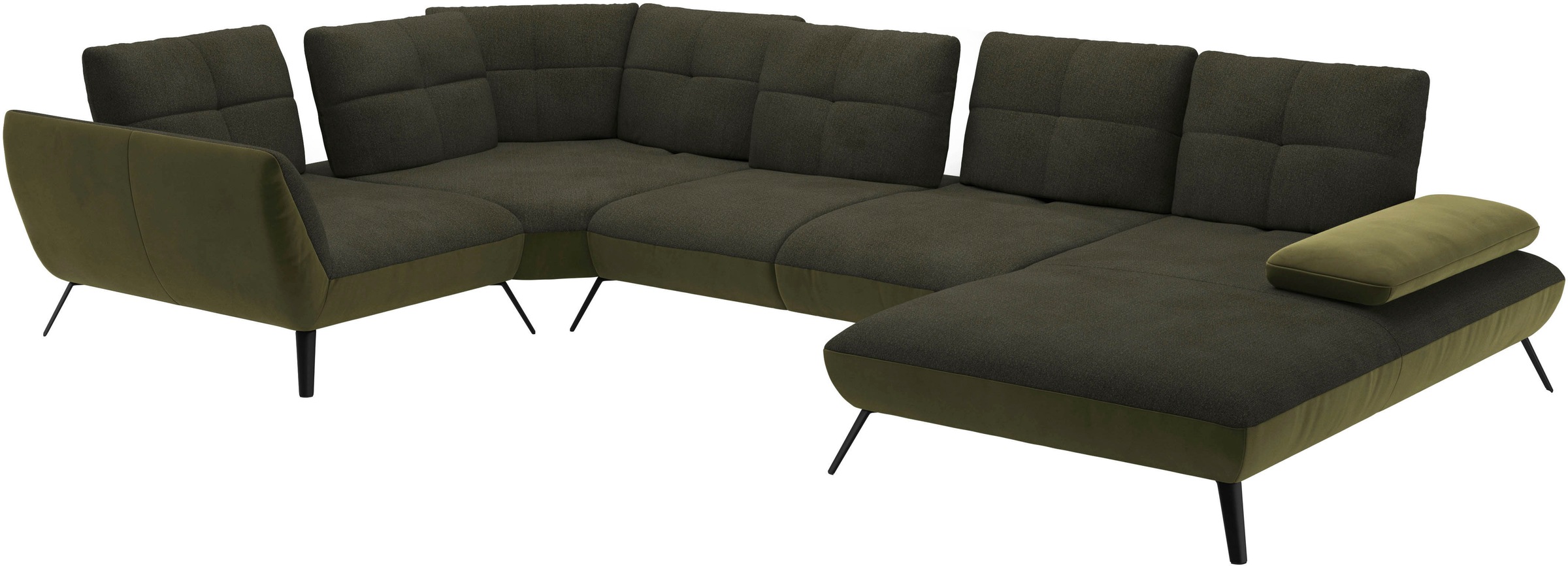 Places of Style Wohnlandschaft »Mikado U-Form«, inkl. Sitztiefenverstellung und Armteilverstellung