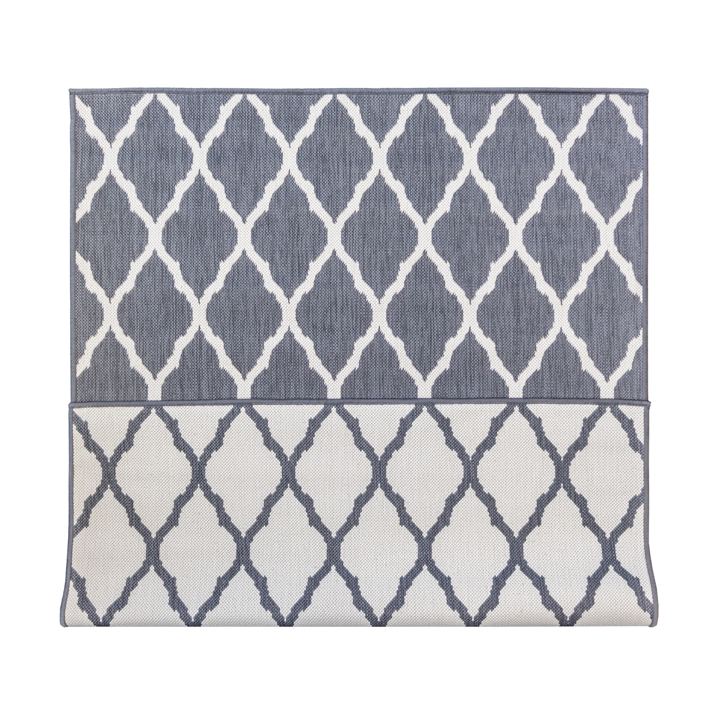 Primaflor-Ideen in Textil Teppich »Outdoorteppich REVERSO - Round Rhombus«, rechteckig, 5 mm Höhe, Wendeteppich, Rauten Design, In- und Outdoor geeignet, wasserfest