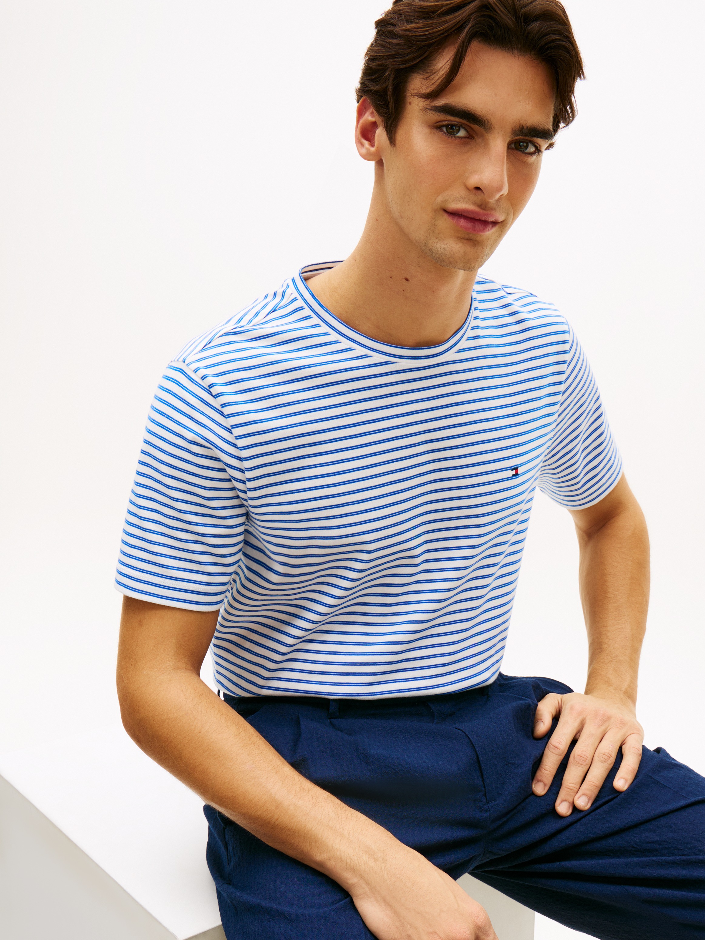 Tommy Hilfiger T-Shirt "SEASONAL STRIPE" Regular fit, gestreift, Rundhals günstig online kaufen