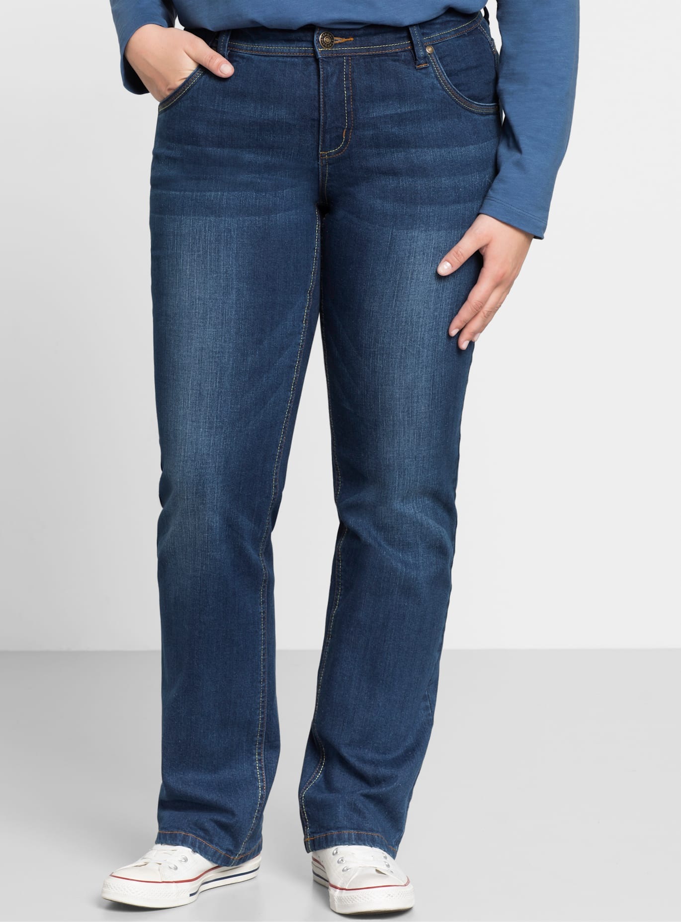 Sheego Stretch-Jeans 1 Stk. tlg. günstig online kaufen