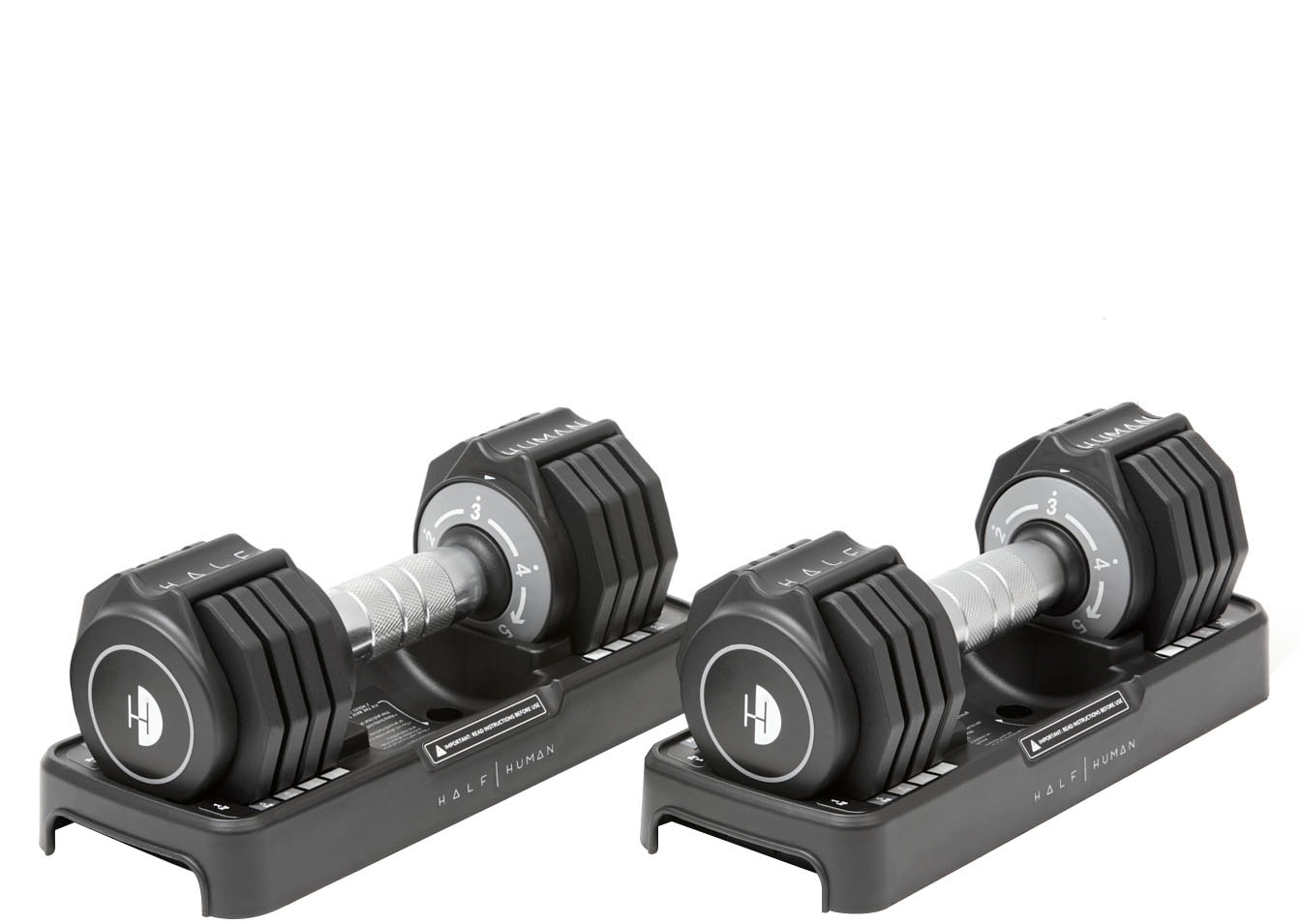 Hantel-Set HALF HUMAN "Verstellbares Hantel-Set 2x5 kg", schwarz, Hanteln, 10 kg, Stahl, Gewicht pro Hantel beträgt 5 kg