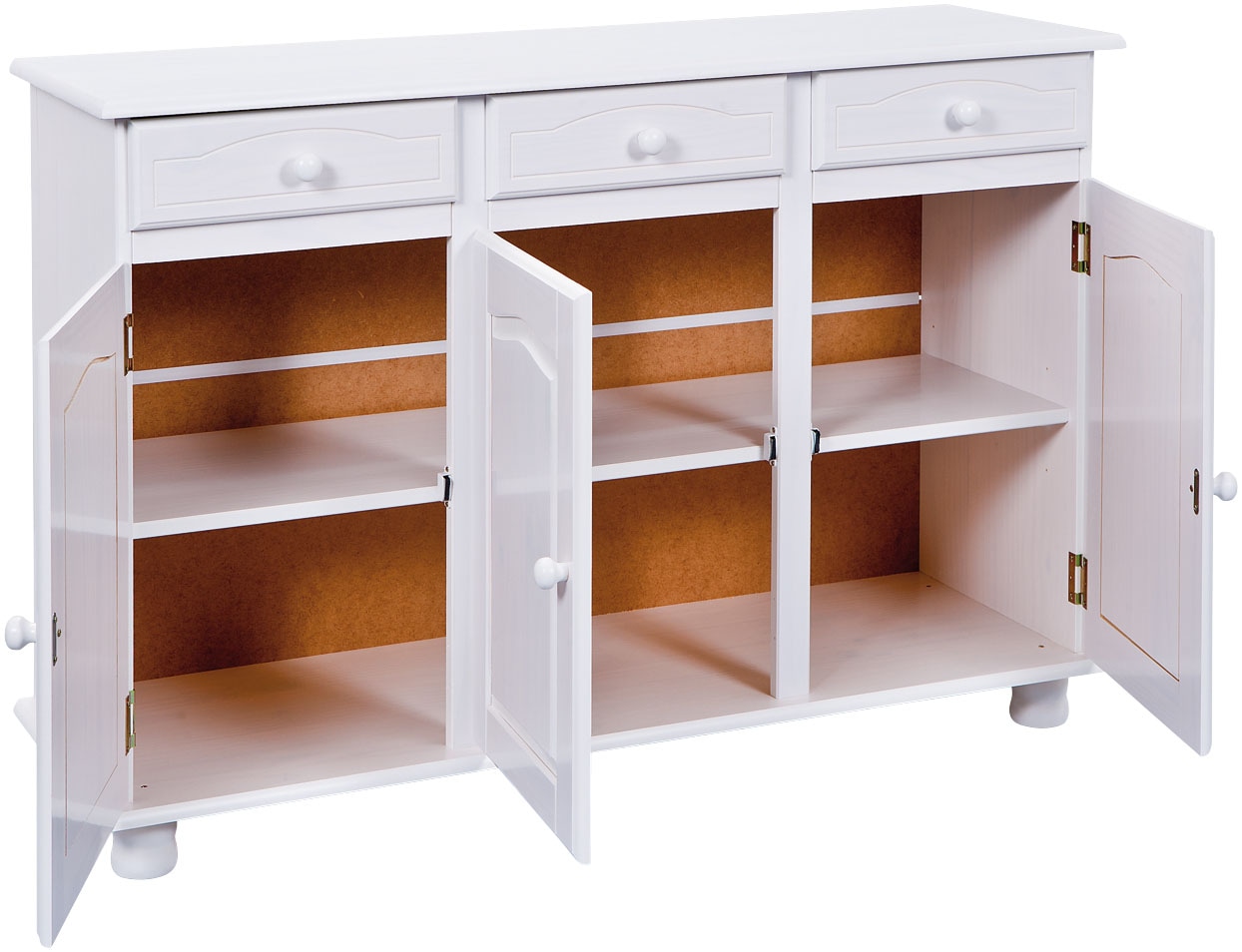 Inter Link Sideboard »Livio« 1 Stk. tlg. Kiefer Massiv, Landhaus, BxTxH: ca. 130 x 43 x 87 cm