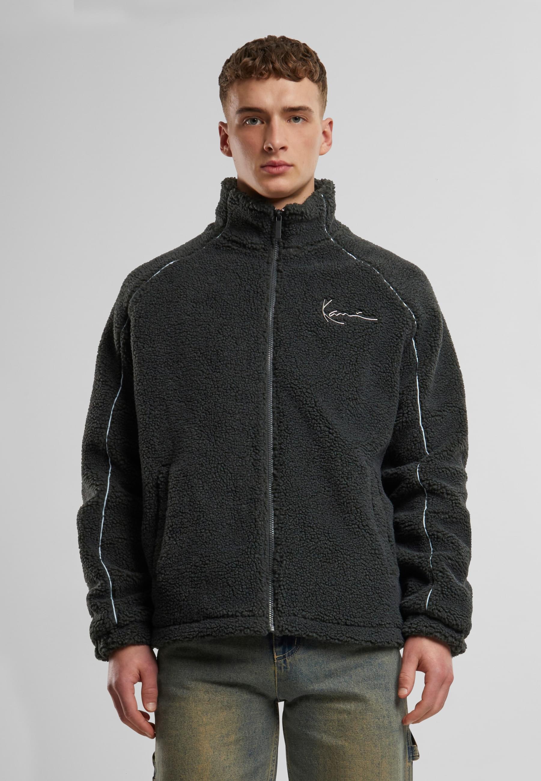 Karl Kani Allwetterjacke »Karl Kani Karl Kani Metal Signature Teddy Jacket«, (1 St.), mit Kapuze