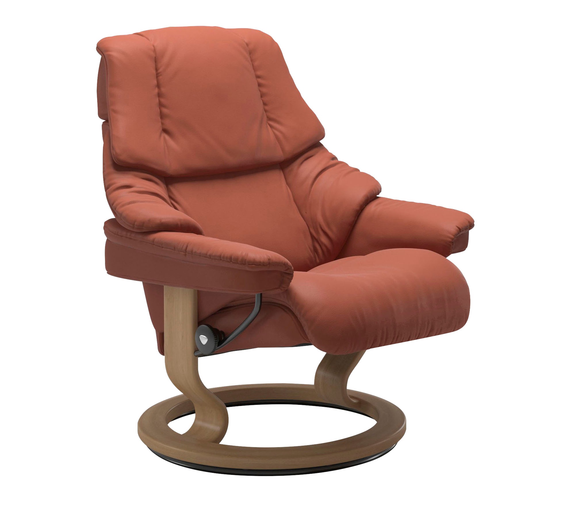 Stressless® Relaxsessel »Reno«, (Set, Relaxsessel mit Hocker), mit Hocker, mit Classic Base, Größe S, M & L, Gestell Eiche