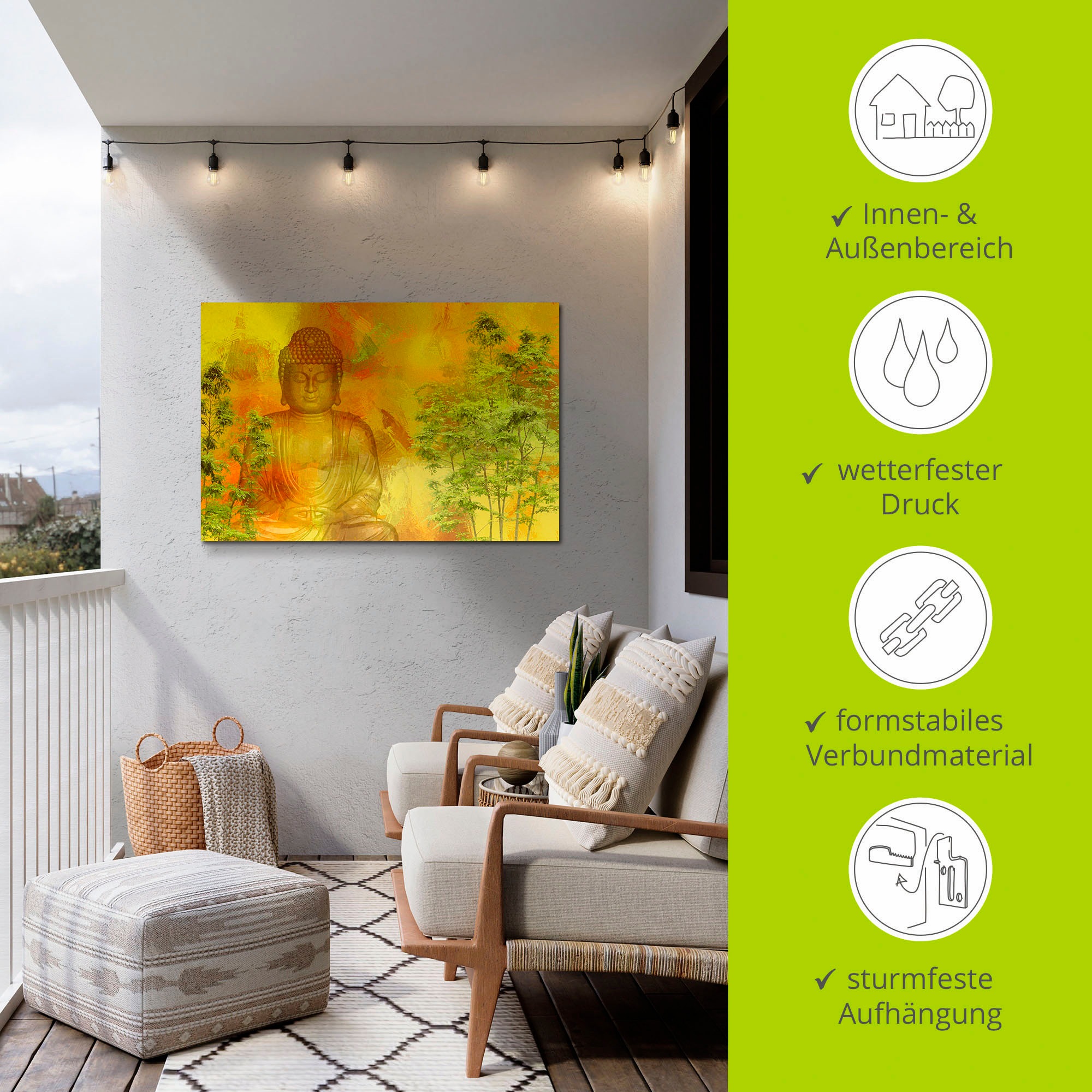 Artland Wandbild »Kraft sammeln«, Religion, (1 St.), als Alubild, Outdoorbild, Leinwandbild, Poster in verschied. Größen