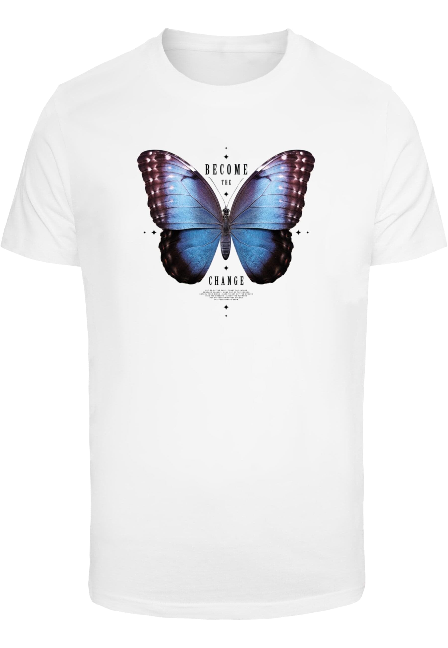 MisterTee T-Shirt "MisterTee Herren Become the Change Butterfly Tee", (1 tl günstig online kaufen