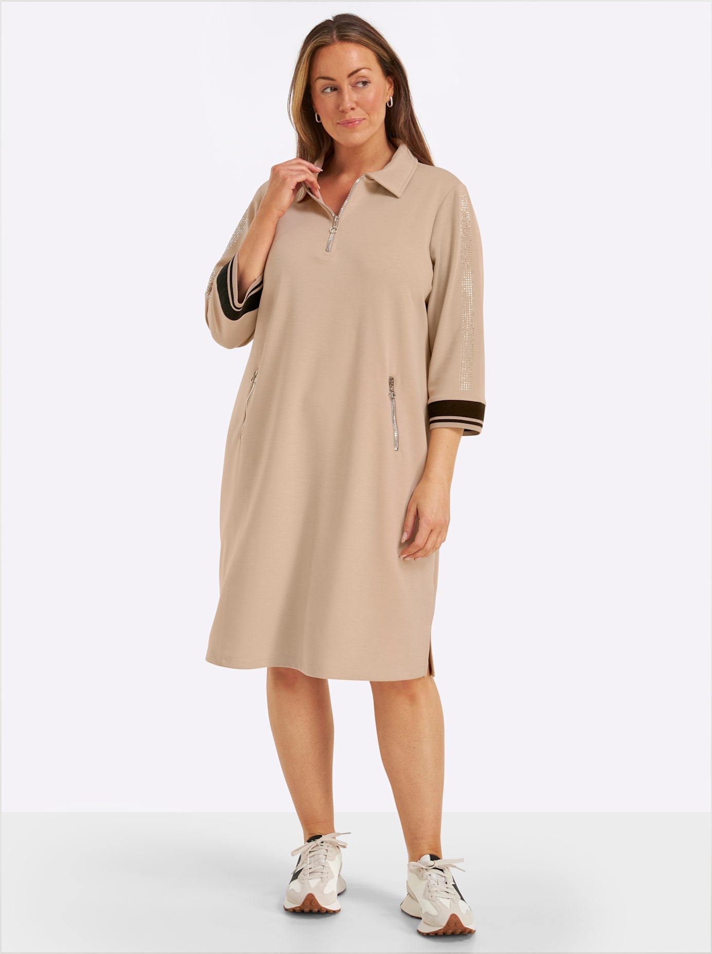 creation L Shirtkleid »Modal-Mix-Kleid« Reißverschlusstasche