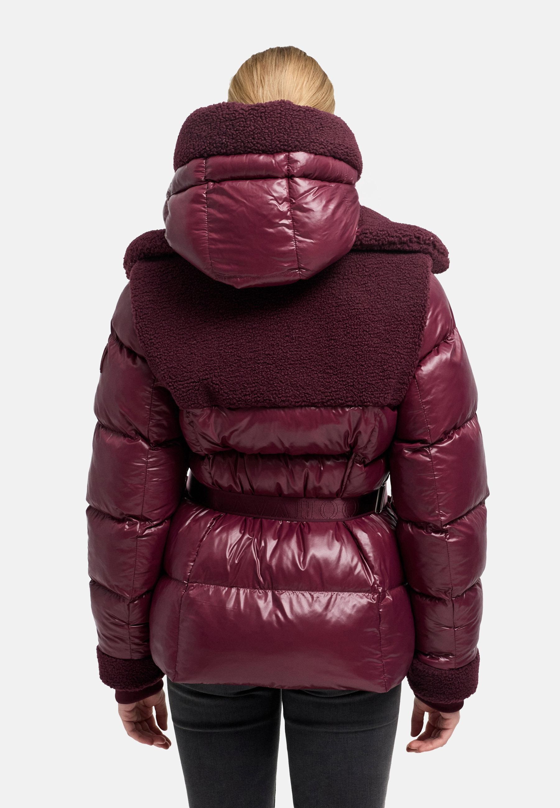 Navahoo Winterjacke »Kuschelhäschen 14« mit Kapuze Warme Jacke im Teddy-Stepp-Materialmix mit Kapuze