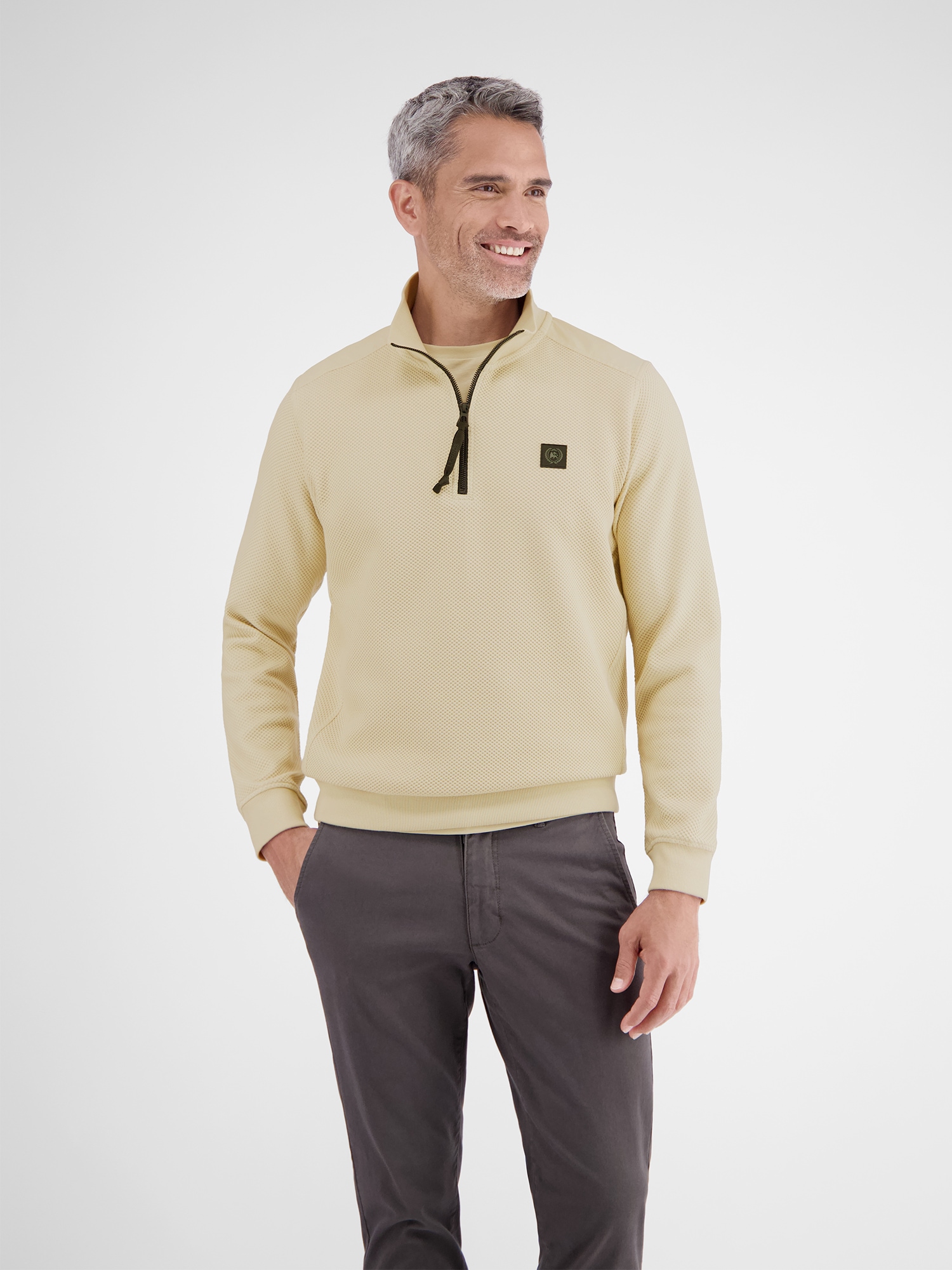 LERROS Sweatshirt "Herren Troyer in sportiver Struktur" günstig online kaufen