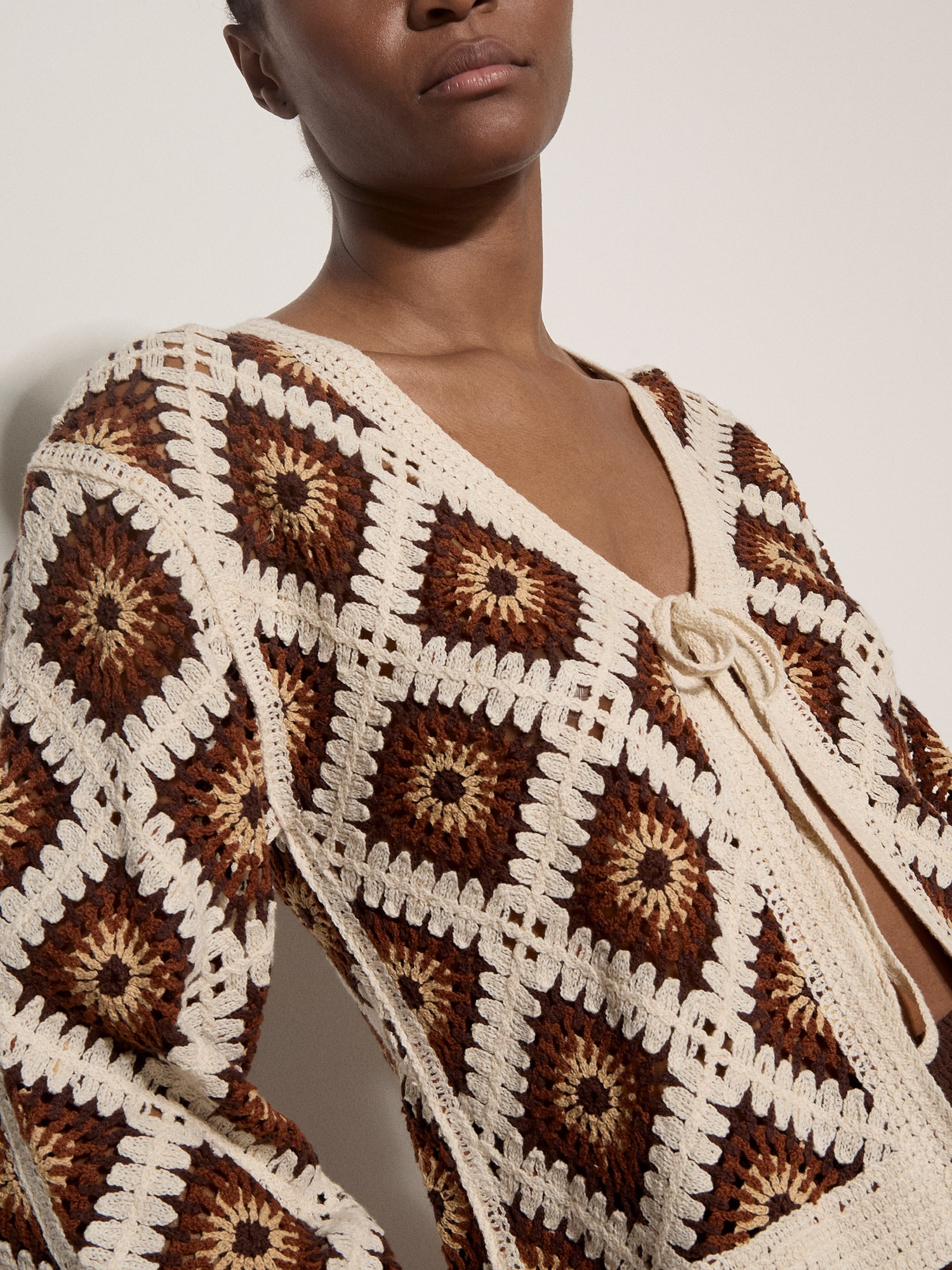 Apricot Cardigan »Strickjacke« Häkelverzierungen