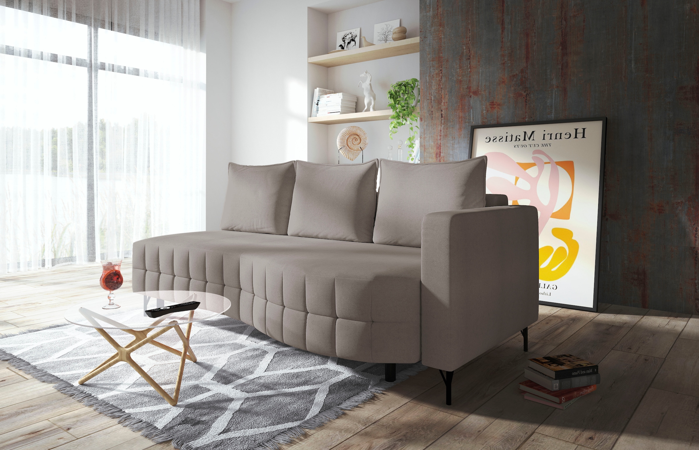 Thumbnail - exxpo - sofa fashion Loungesofa "T wiggy Schlafsofa mit Bettfunktion und Bettkasten,", komfortabler Federkern, super Sit...
