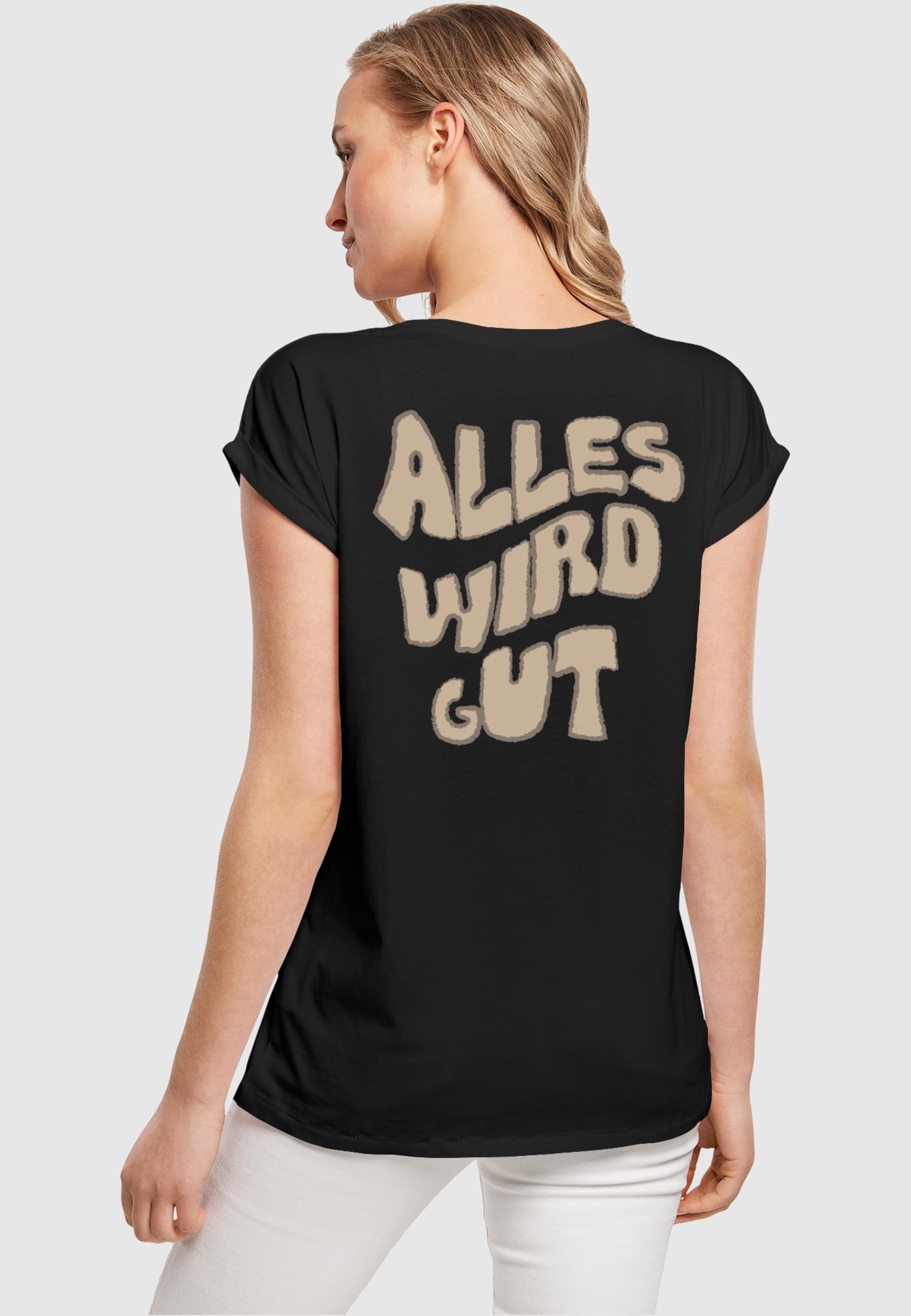 Merchcode T-Shirt »Merchcode Damen Ladies Alles Wird Gut Extended Shoulder Tee«, (1 tlg.)