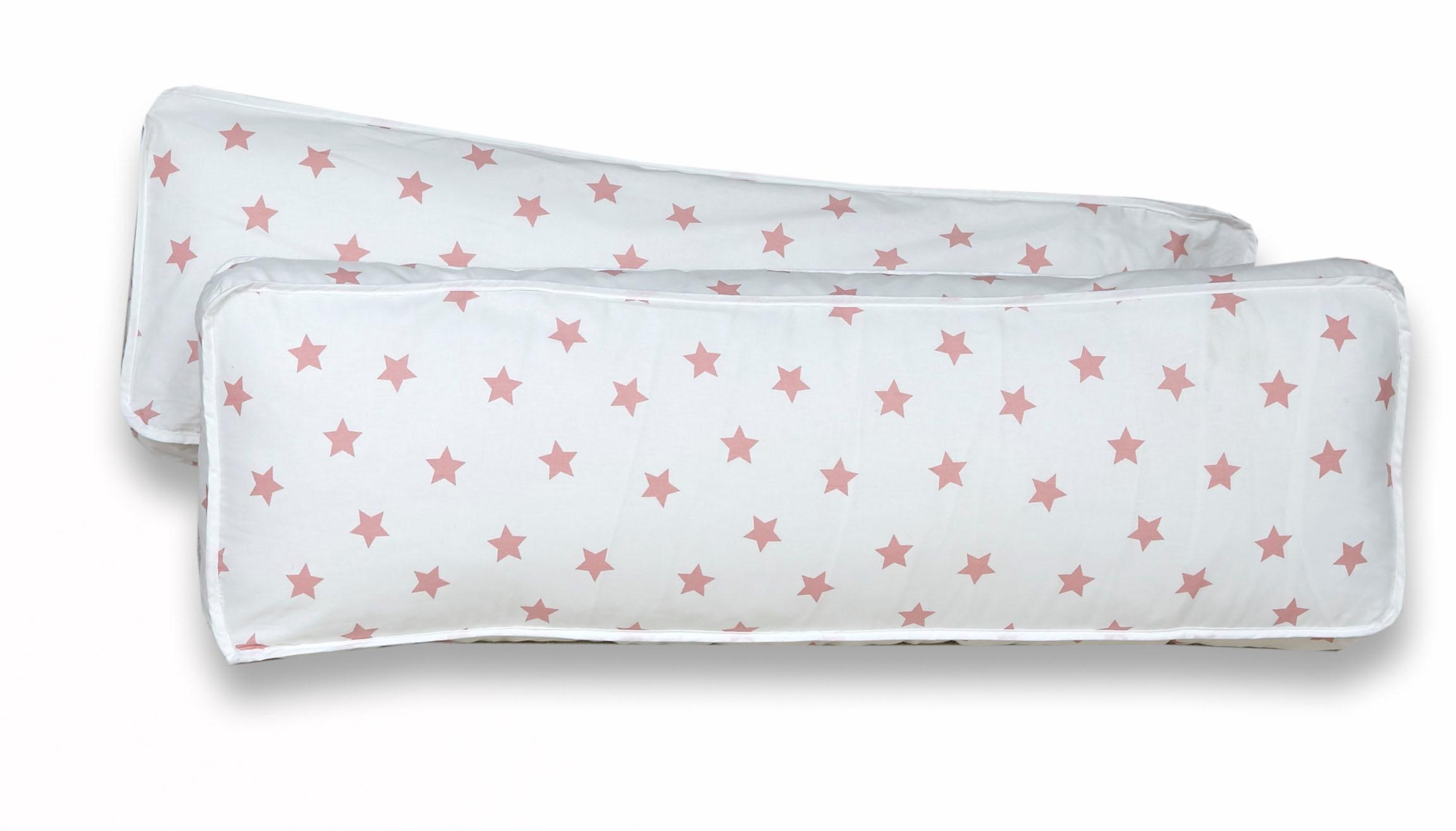 Rückenkissen TICAA, B:23cm H:40cm L:98cm, rosa, Baumwolle, Funktionskissen