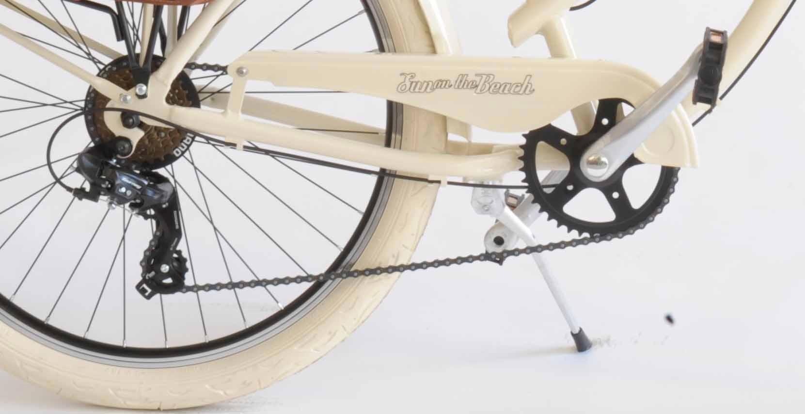 Thumbnail - VENICE - I love Italy Cruiser "CRUISER Sun on the beach LADY" 6 Gang Kettenschaltung Set, mit Doppeltaschen, 2 Stk. tlg....