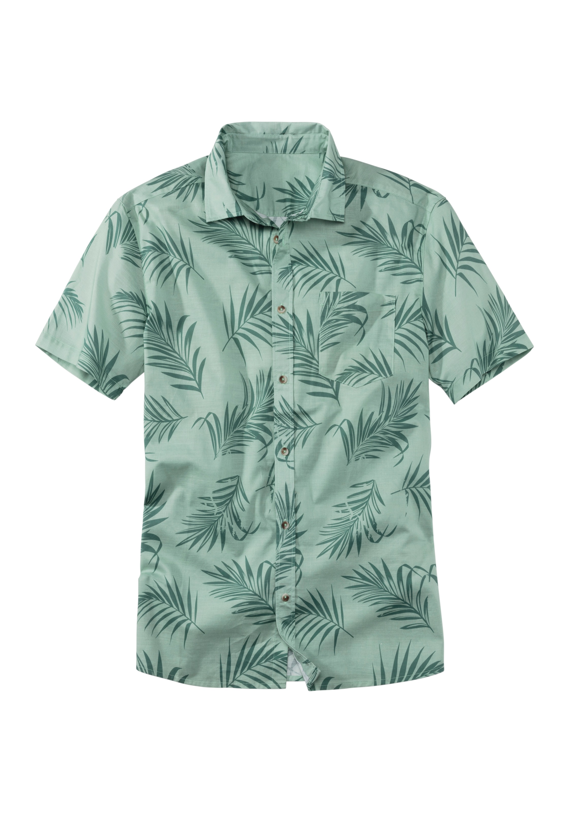 John Devin Hawaiihemd "Regular fit", Kurzarm, Freizeithemd mit Palmenprint günstig online kaufen