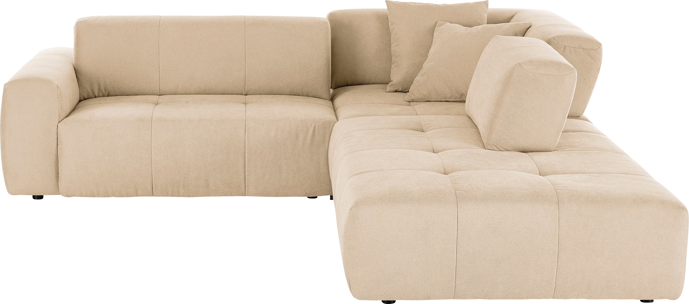 3C Candy Ecksofa »Yoshy Komfortsofa, bequem und modern, hochwertige Verarbeitungsdetails«, Zwei verschiedene Sitztiefen durch verstellbare Rückenlehne, L-Form