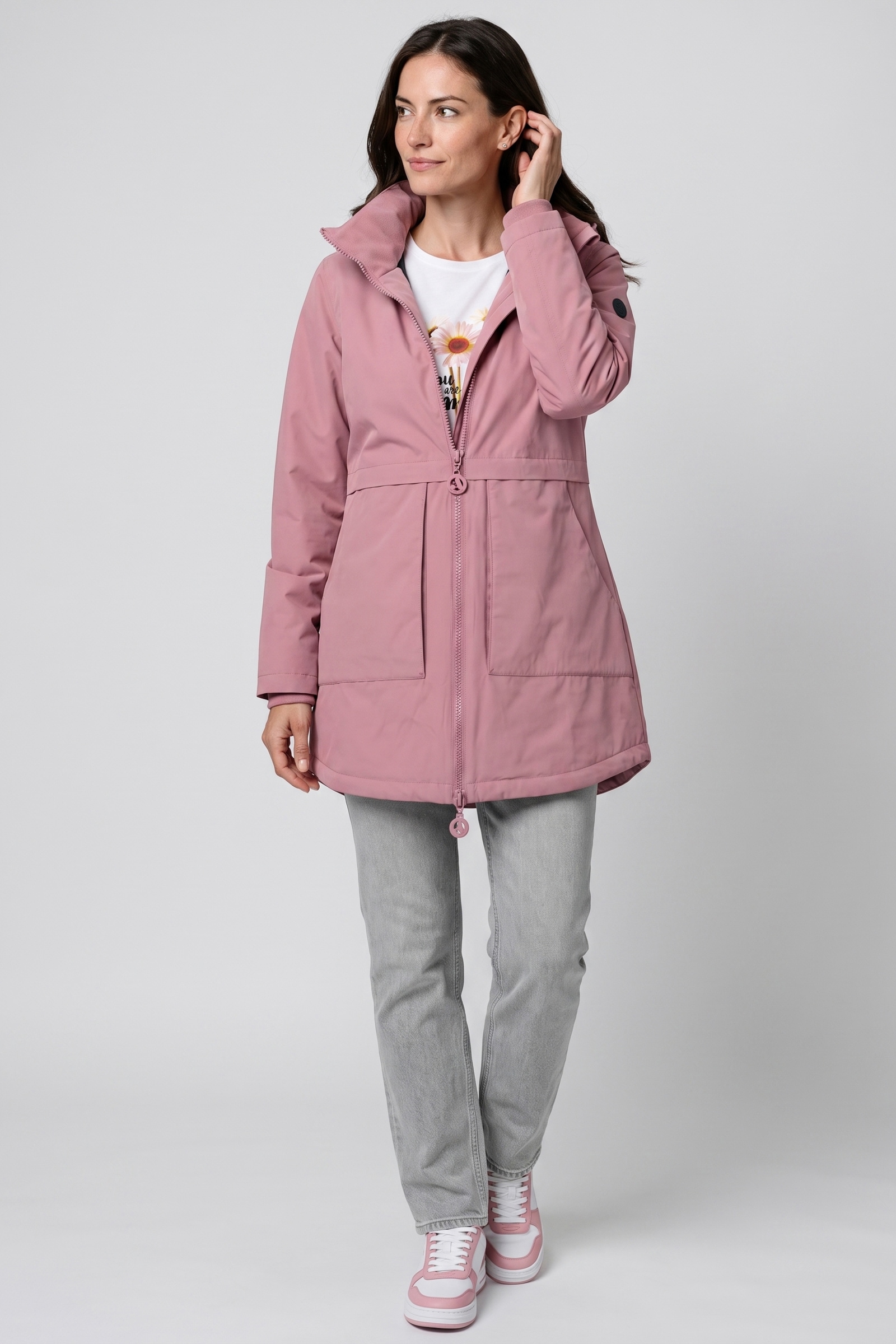 Alife & Kickin Winterjacke »Damen MaluAK A Winterjacke, Jacke« Kapuze am Stehkragen, Zwei-Wege-Reißverschluss, Regular Fit
