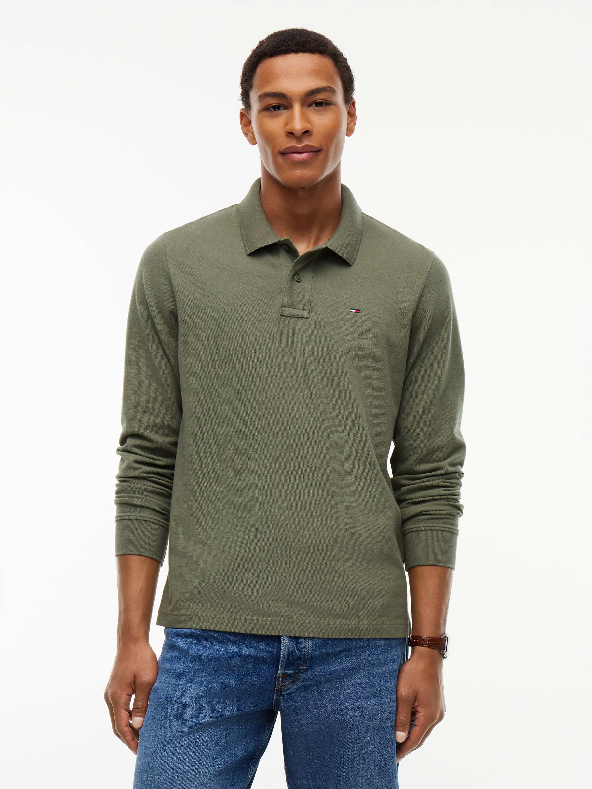 Tommy Jeans Langarm-Poloshirt "REGULAR POLO" Regular fit mit Polokragen