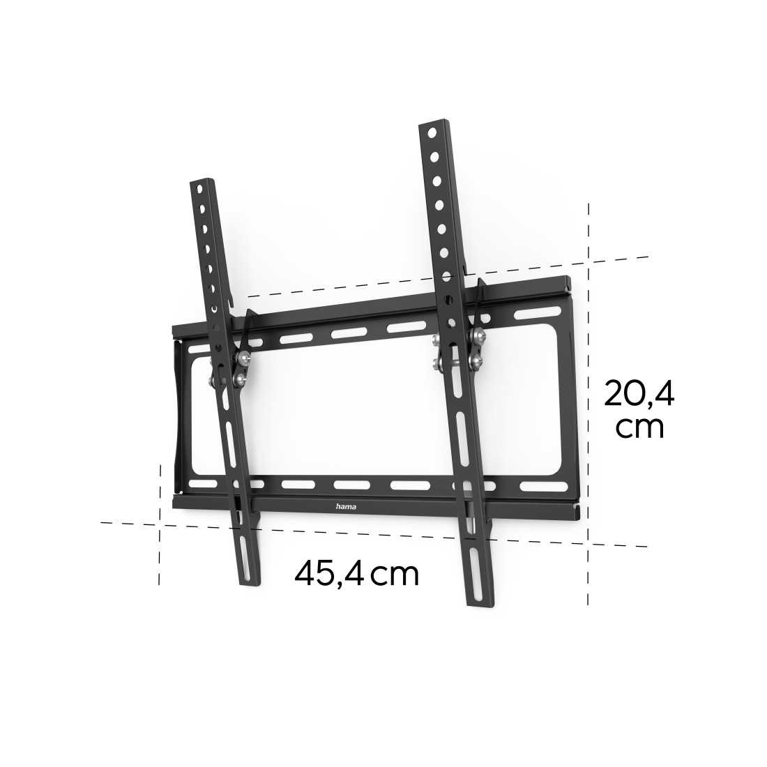 Hama TV-Wandhalterung »TV-Wandhalterung neigbar 32 bis 75 Zoll, 40" 55" 65", 35 kg Traglast« bis 191 cm Zoll Stufenlos neigbar bis 10 Grad, flacher Wandabstand, inkl Wasserwaage