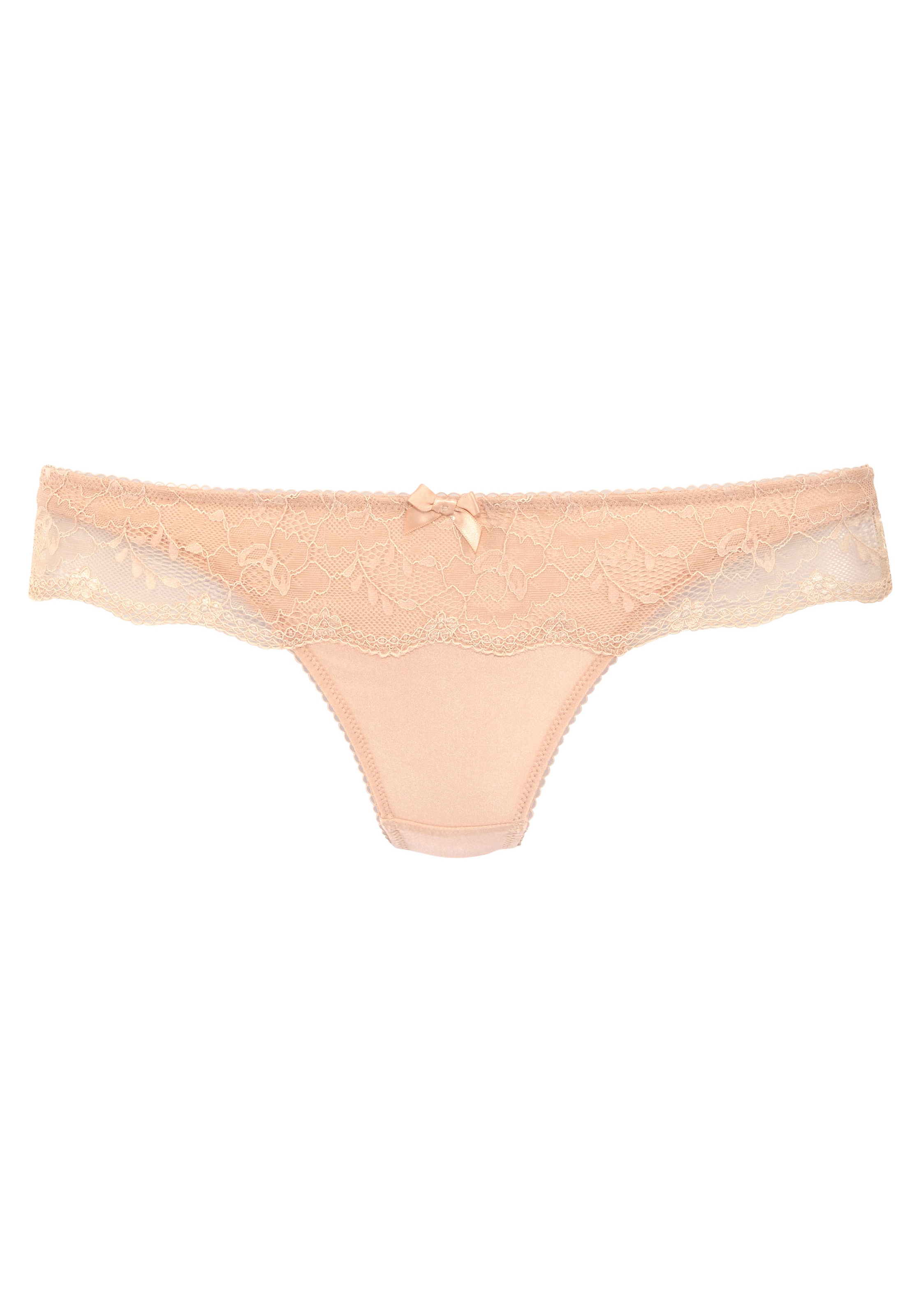 LASCANA String, mit breitem Bund aus blumiger Spitze, Dessous