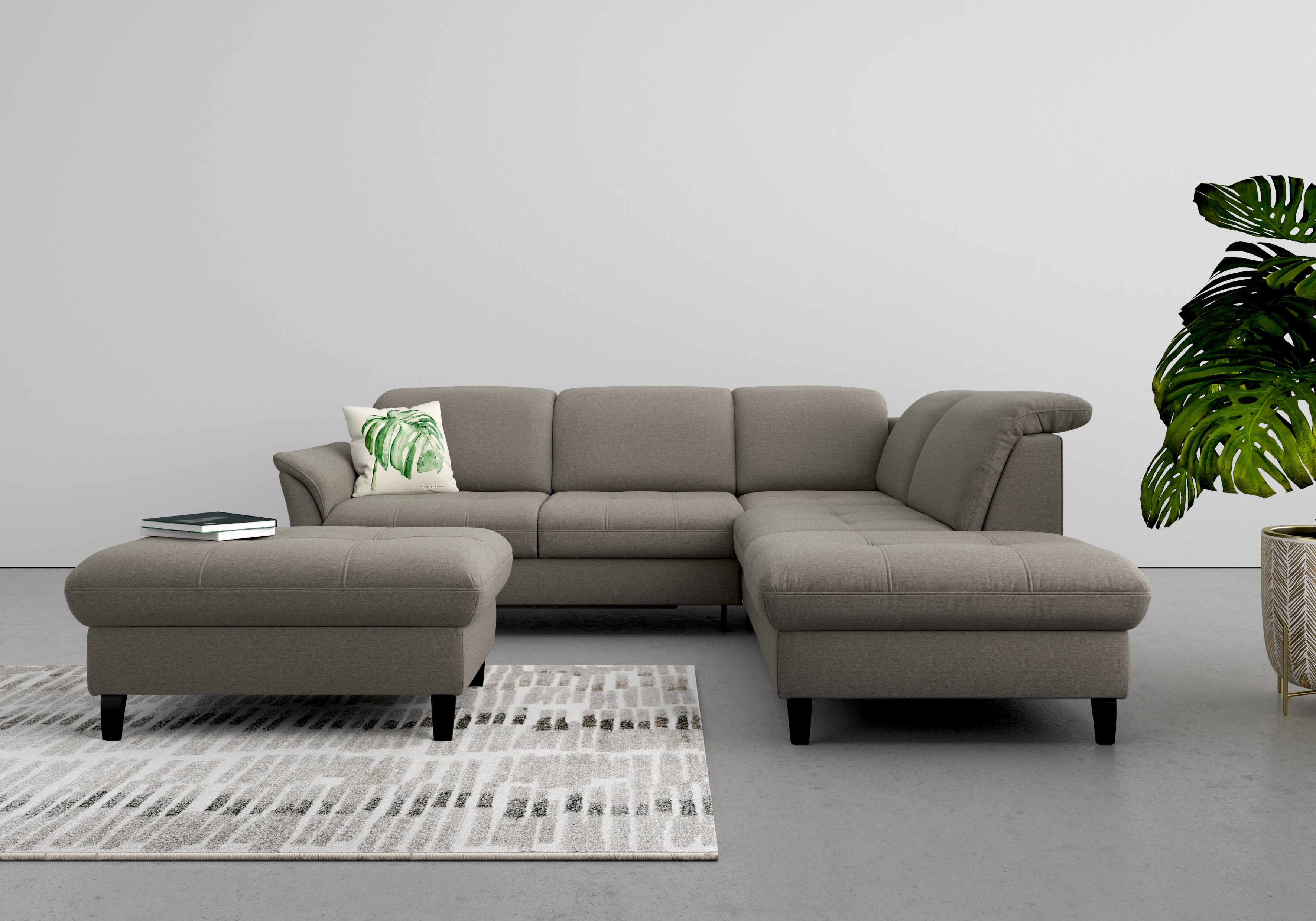 sit&more Ecksofa "Maggiore L-Form" wahlweise mit Kopfteilverstellung, Schlaffunktion und Stauraum