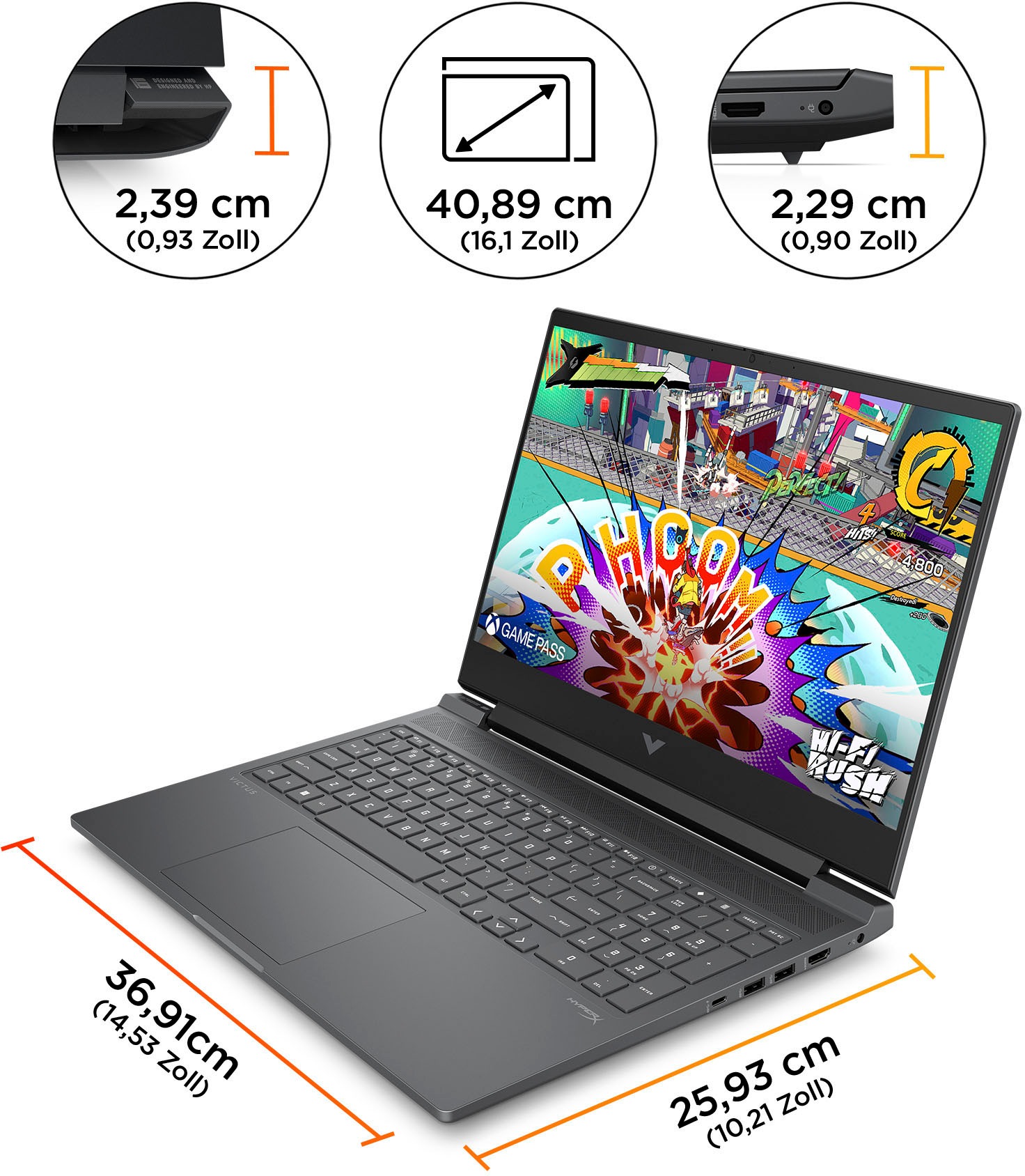 HP Gaming-Notebook »16-s1077ng«, 40,9 cm, / 16,1 Zoll, AMD, Ryzen 7, GeForce RTX 4070, 512 GB SSD