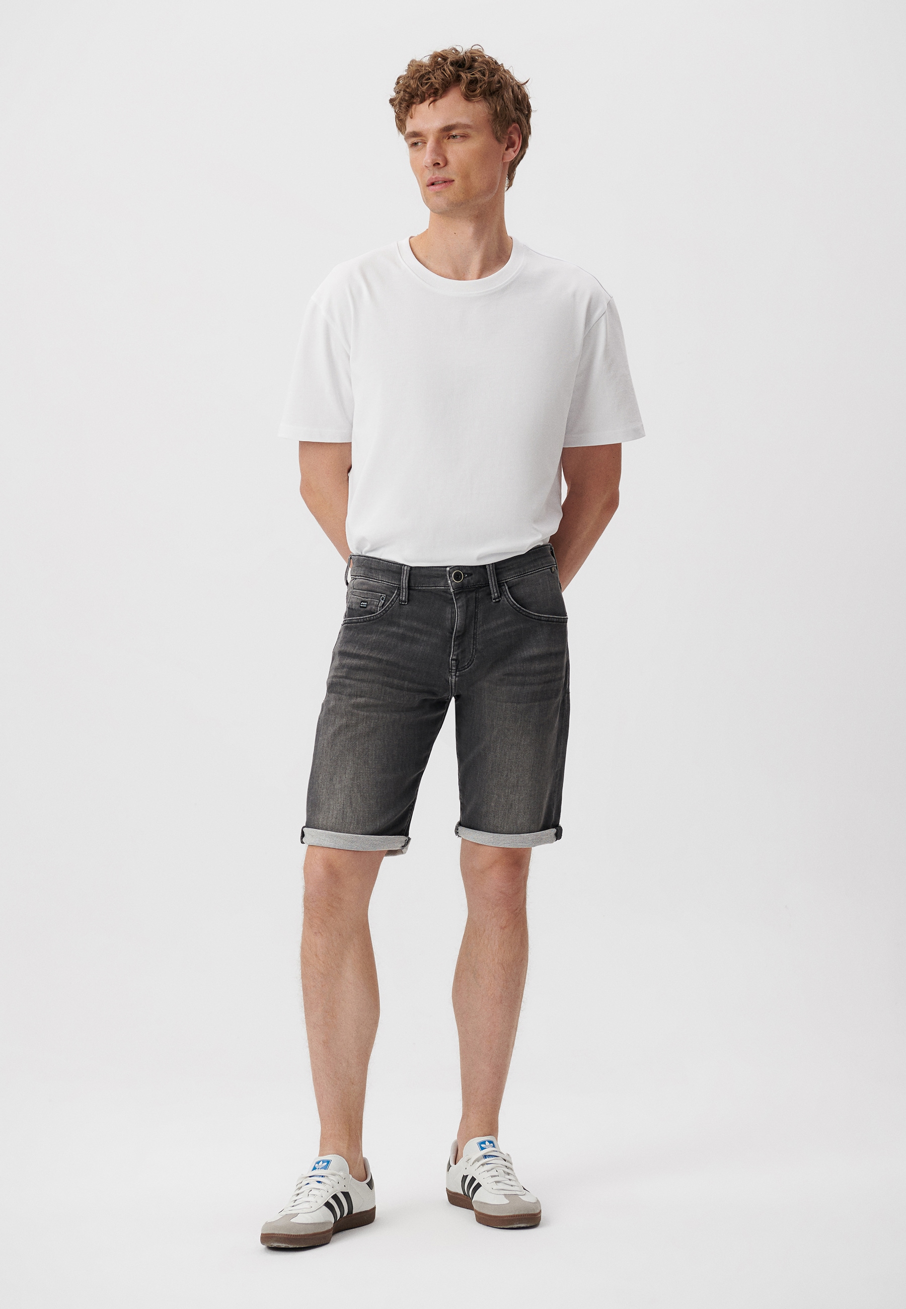 Mavi Shorts "TIM", Schmale Denimshorts mit umgeschlagenem Saum