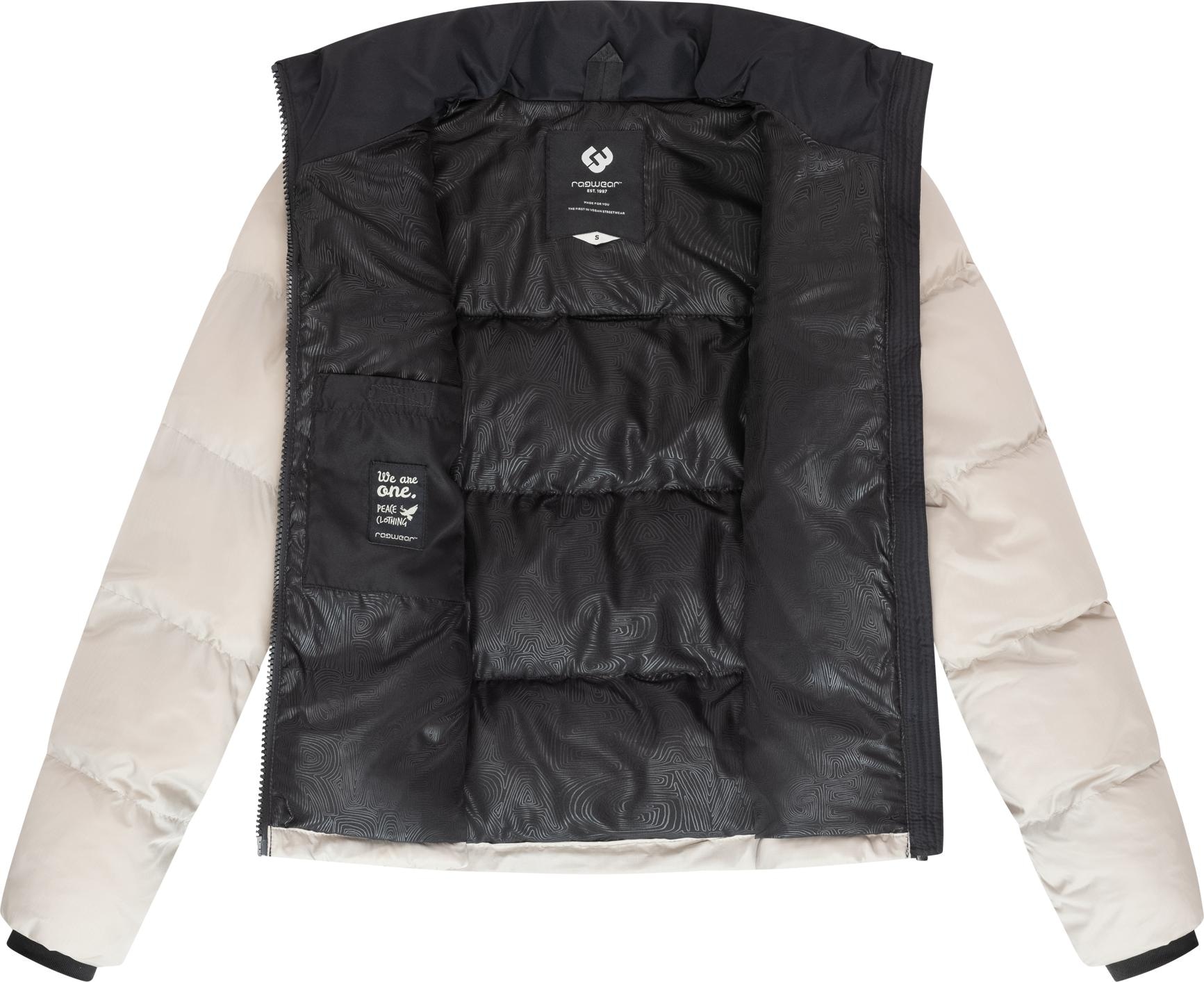 Ragwear Steppjacke »Serah«, ohne Kapuze, stylische Damen Winterjacke im Colourblocking-Design