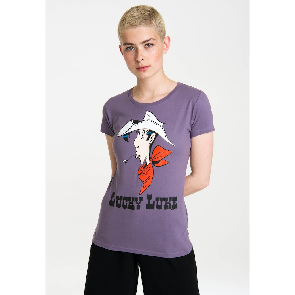 LOGOSHIRT T-Shirt »Lucky Luke Portrait« mit coolem Frontprint