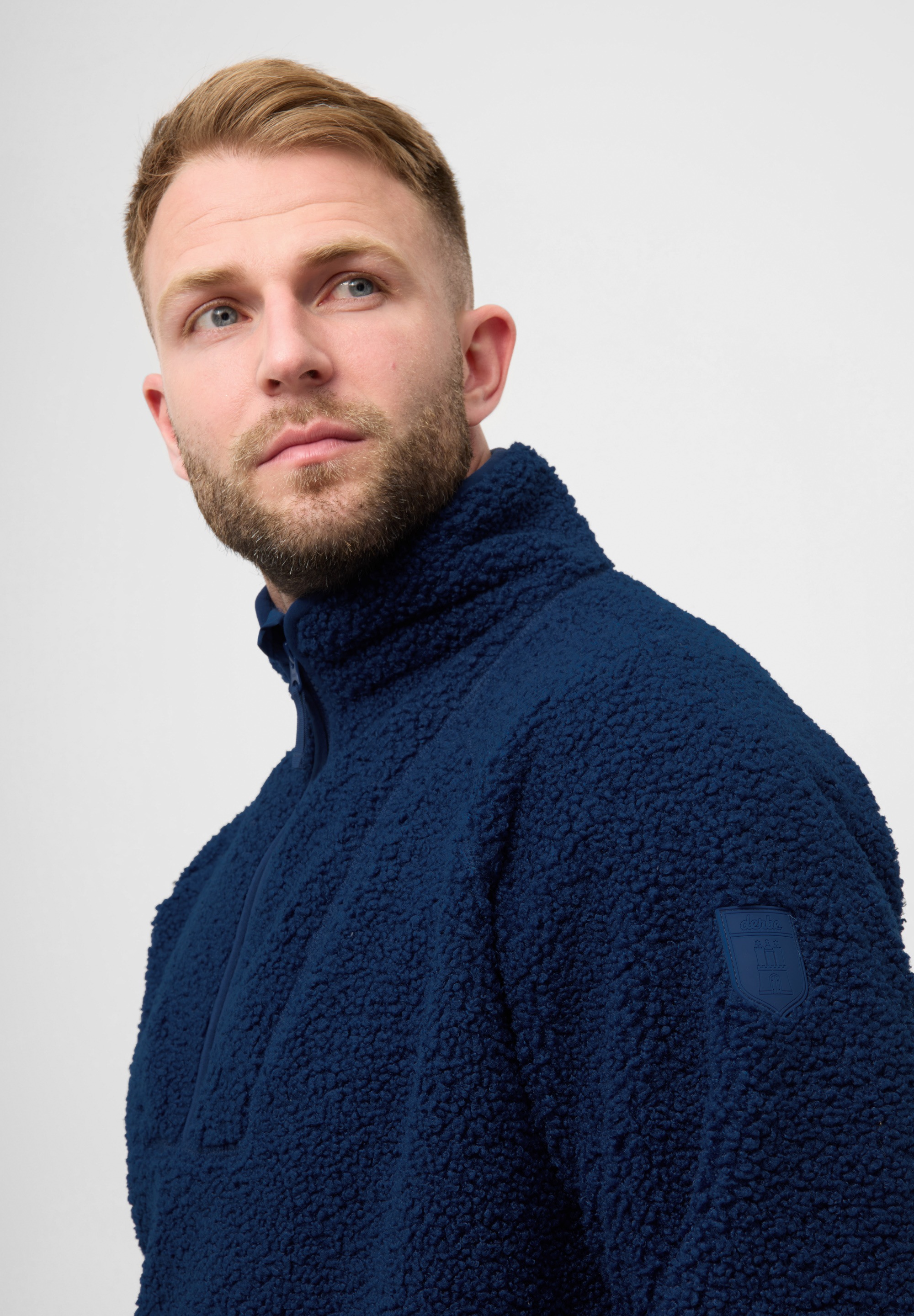 Derbe Fleecejacke »Kuschelby Troyer« ohne Kapuze Fleecepullover, Halfzip, warm, lässig