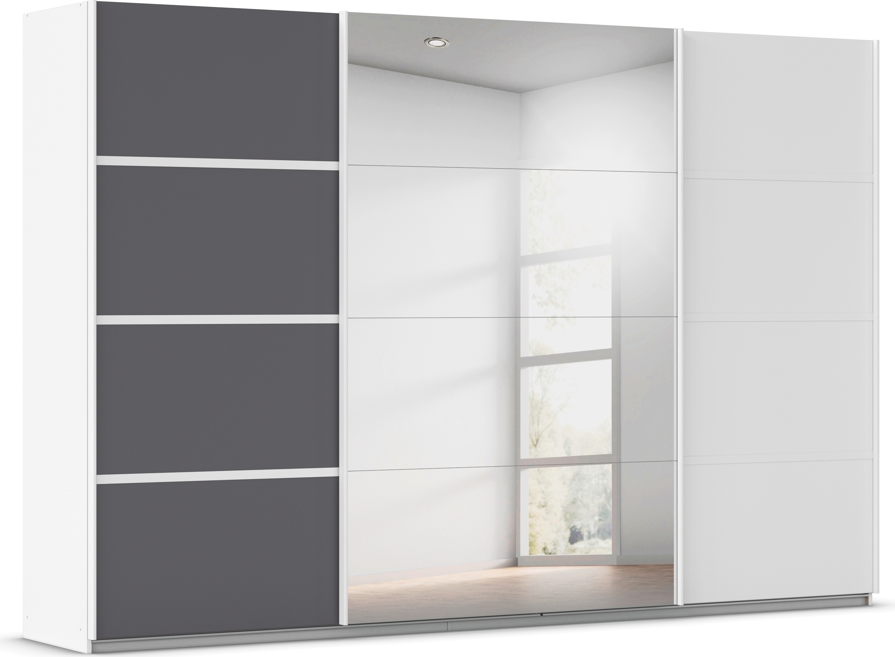 OTTO home Kleiderschrank "Mehrzweckschrank Aktenschrank Möbel Mietswohnung Schlafzimmer AVOLA" 3 verschiedene Ausstattungen BASIC/CLASSIC/PREMIUM (inkl. SOFT-CLOSE), mit eleganten Zierleisten in Chrom, Schwarz oder Weiß MADE IN GERMANY